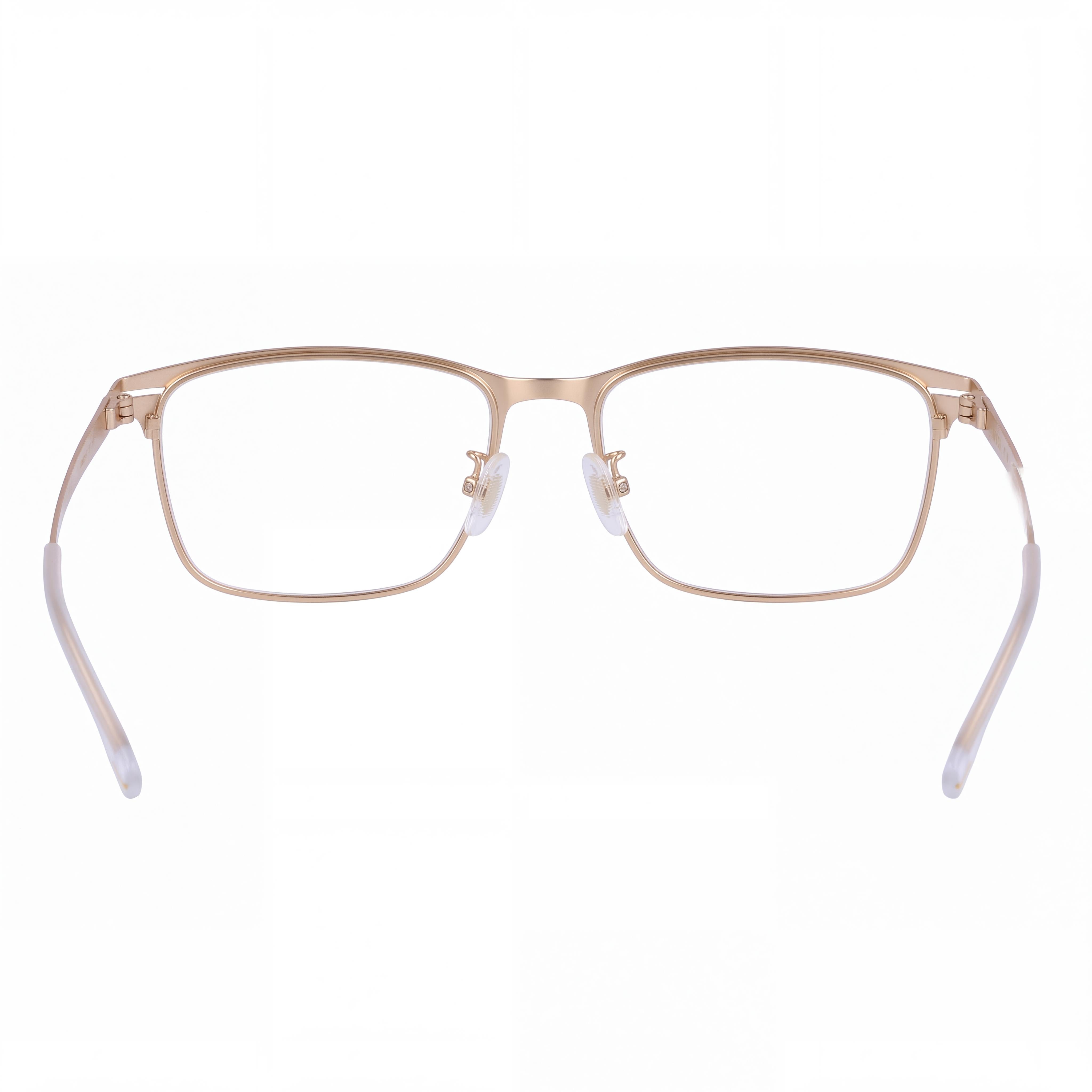 Hugo Boss Rectangular Optical Frames, Unisex, Metal Matte Gold Frame, Lenses, 40mm, Photo 4