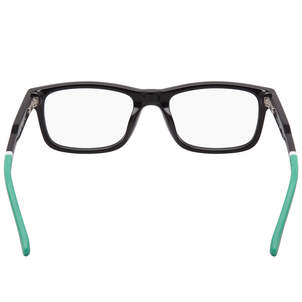 Gafas modernas para hombre Lacoste con montura de inyección negra, lentes de policarbonato, tamaño 49-16-140 mm