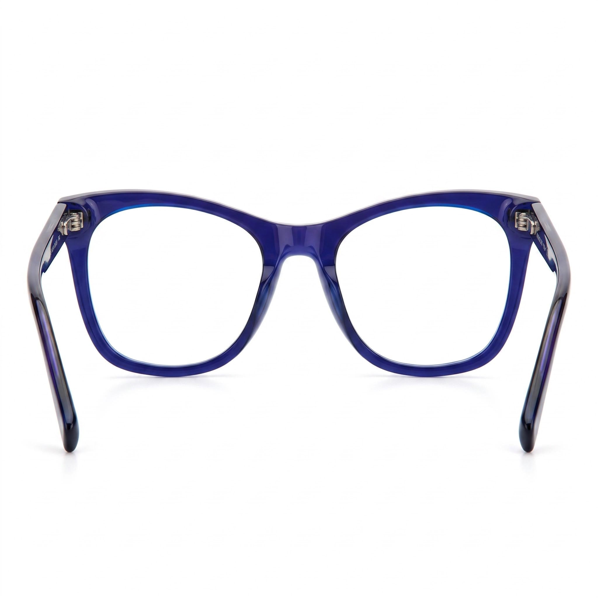 Missoni Modern Eyeglasses with a Transparent Blue Acetate Frame and Polycarbonate Lenses 52mm, Photo 4
