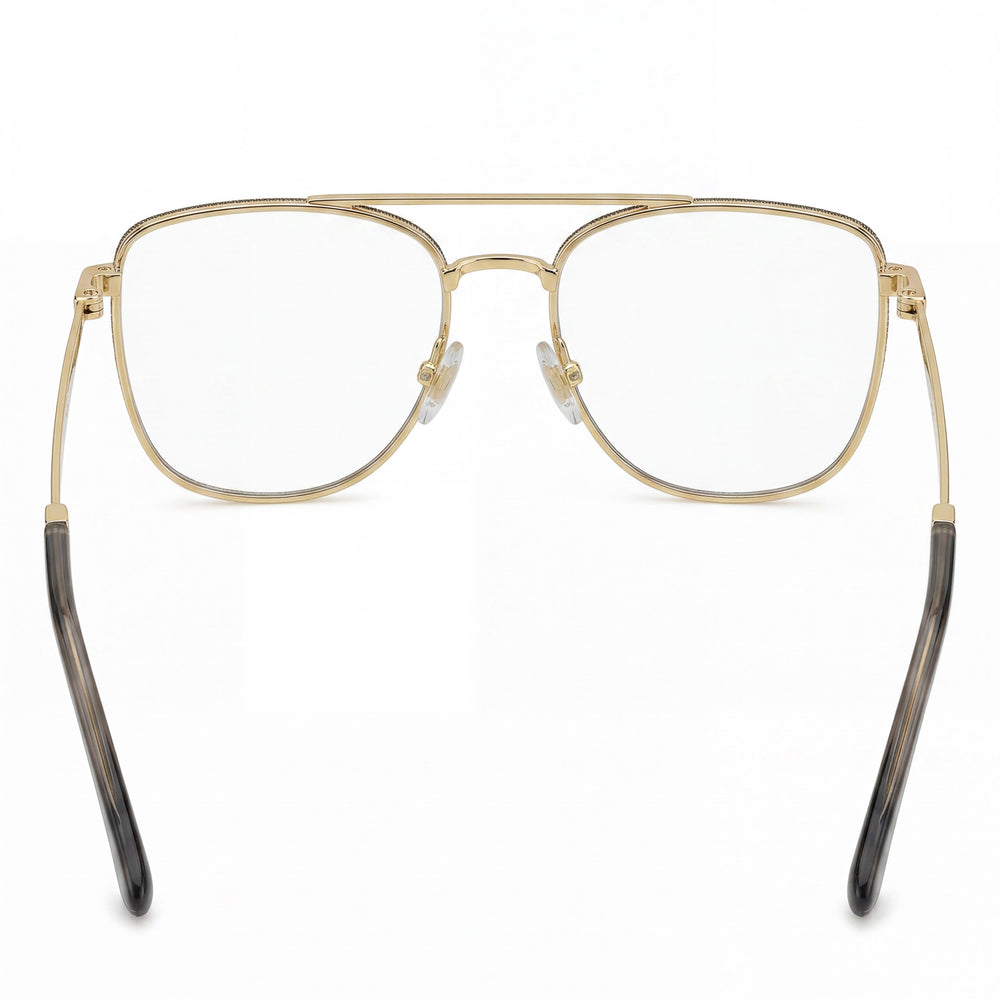 Gafas de sol Jimmy Choo para mujer, cuadradas, de metal brillante en oro rosa y policarbonato, 53 mm