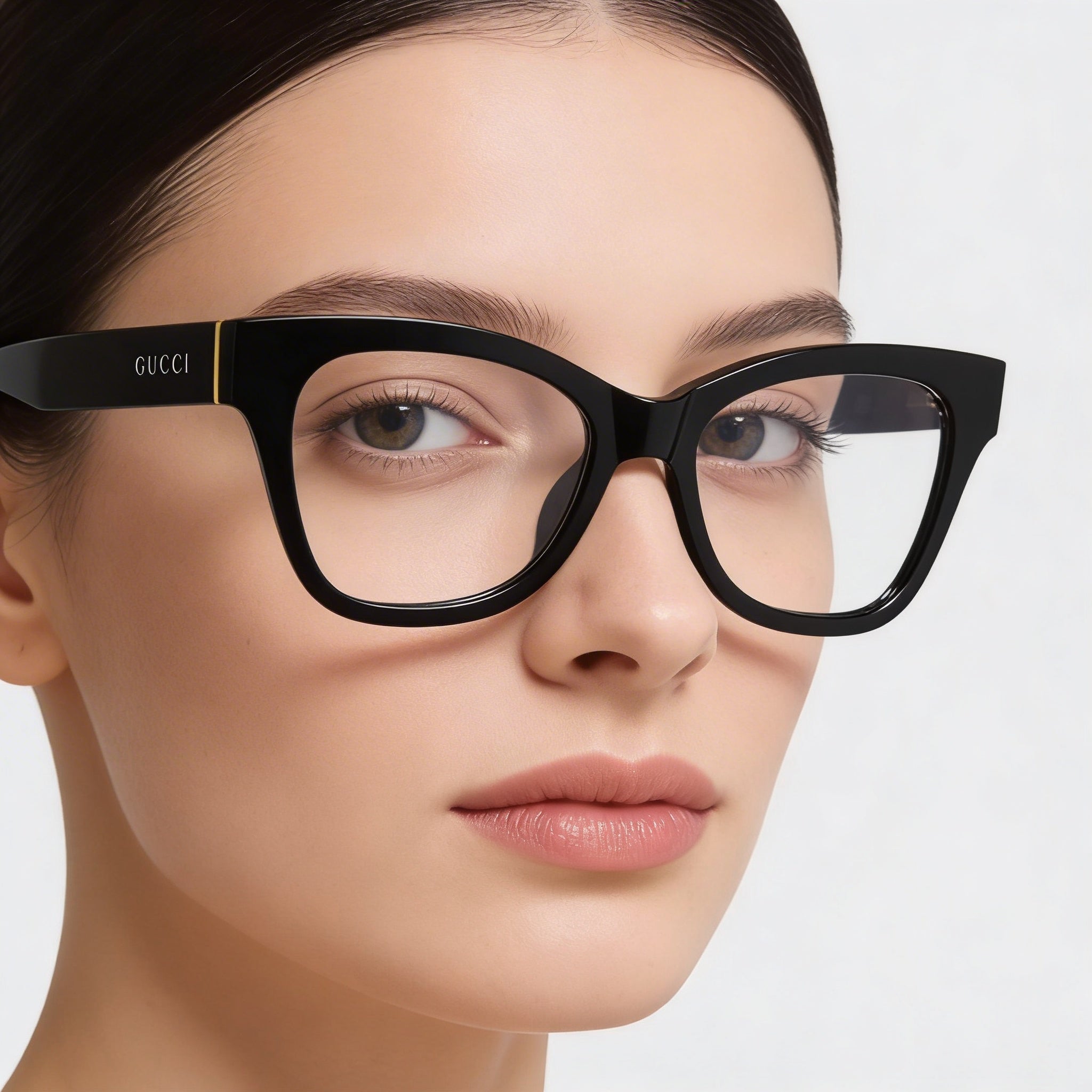 Gucci GG1133O-001 Women's Black/Silver Plastic Full Rim Cat Eye Prescription Eyeglass Frames 52mm, Photo 5