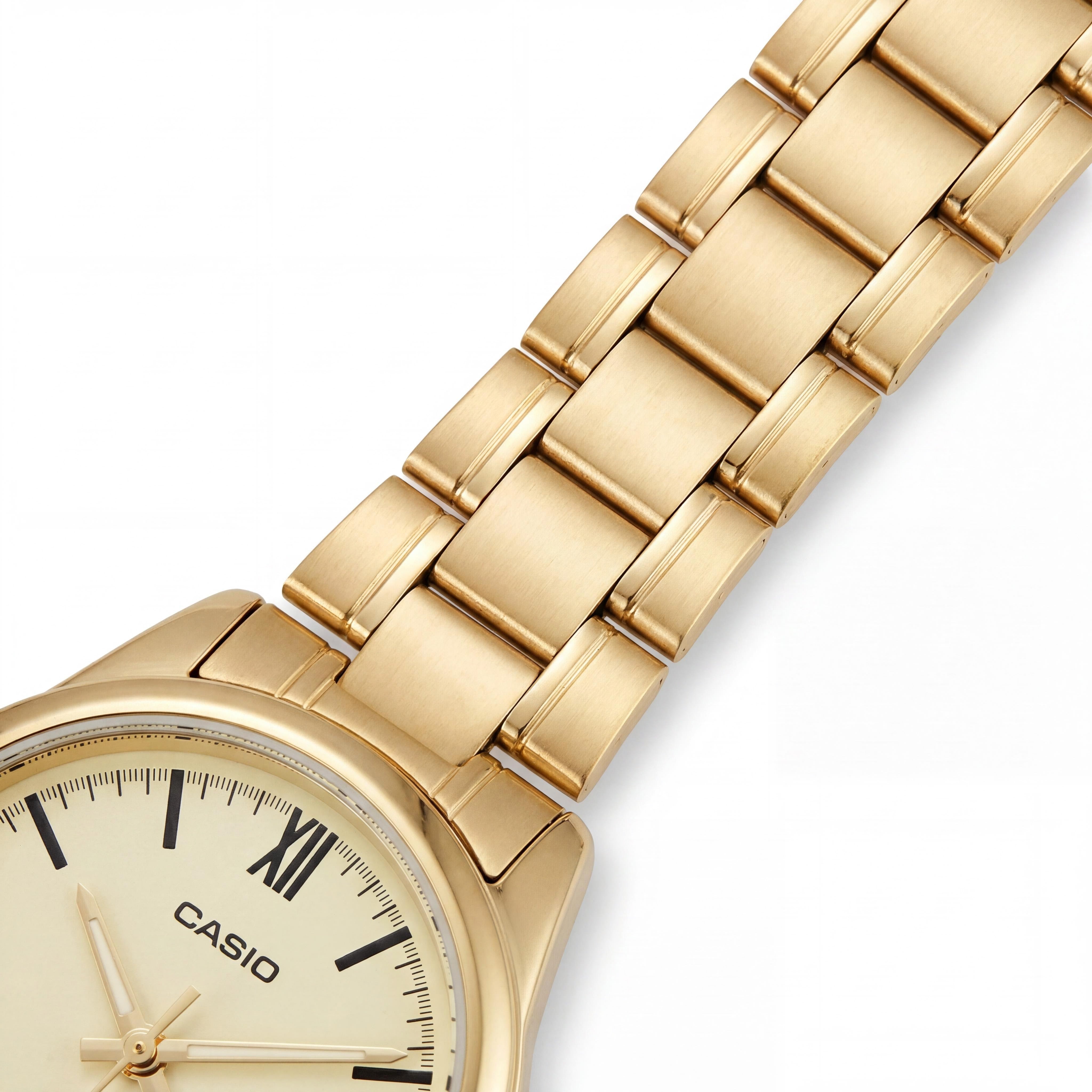 Casio Women’s Analog Watch with Quartz Movement, Gold Ion Plated Stainless Steel Band, Resin Case, Water Resistant, Photo 3