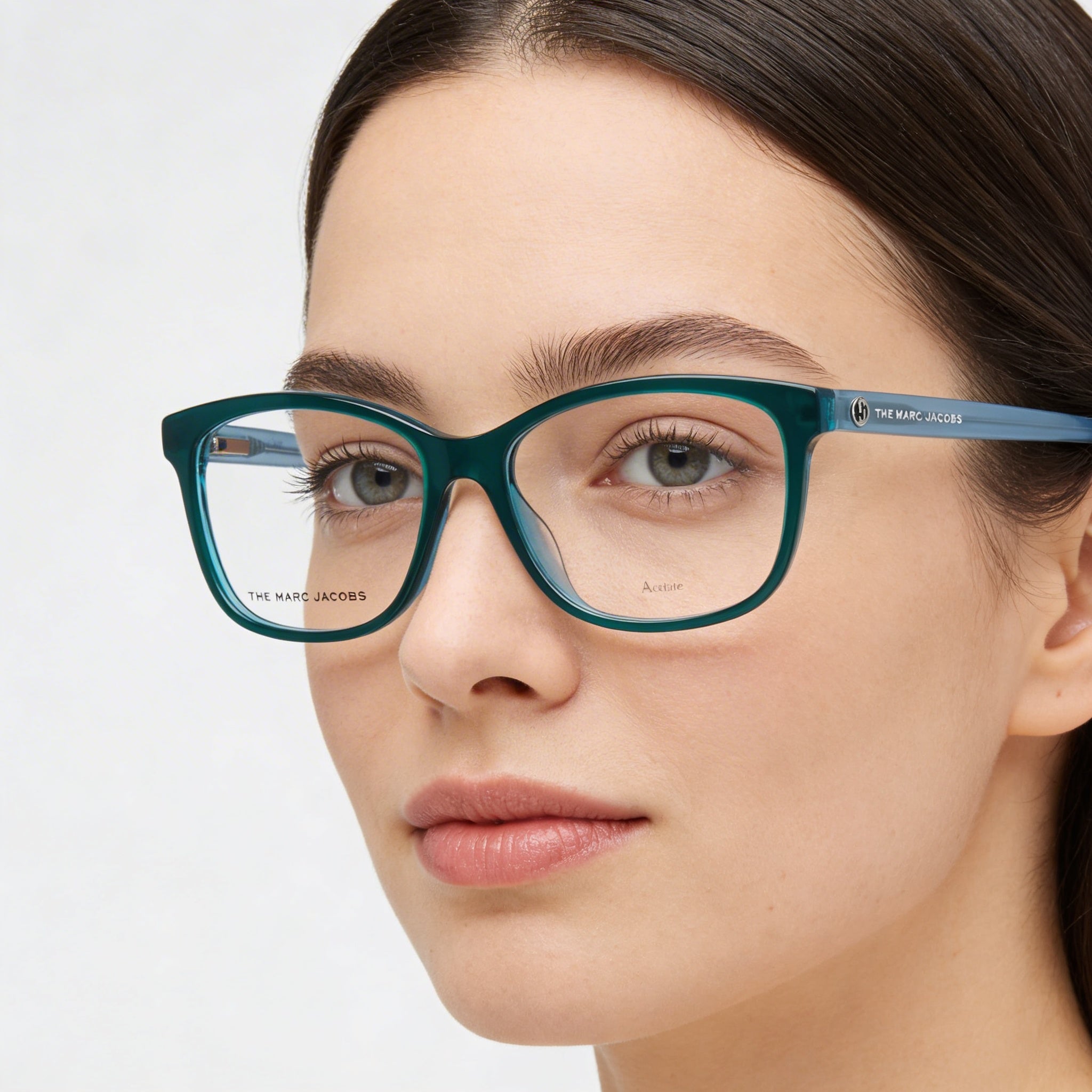 Marc Jacobs Comtemporary Marc 558 Women's Green Azure Acetate Polycarbonate Eyeglasses 53mm Lens Width, Photo 3