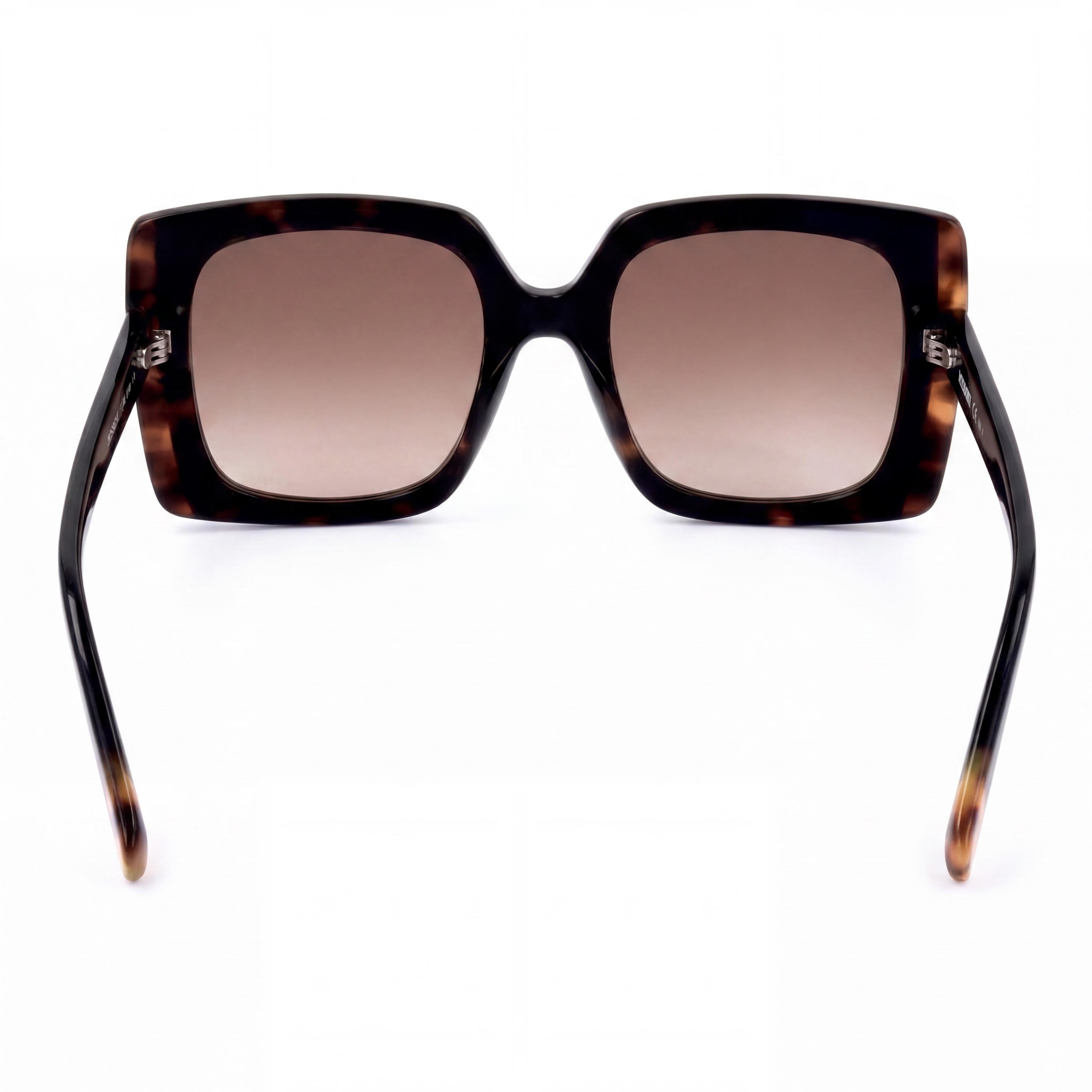 M Missoni Gafas de sol de mujer cuadradas casuales de acetato negro havana sin polarizar degradado 54-22-145, Photo 4