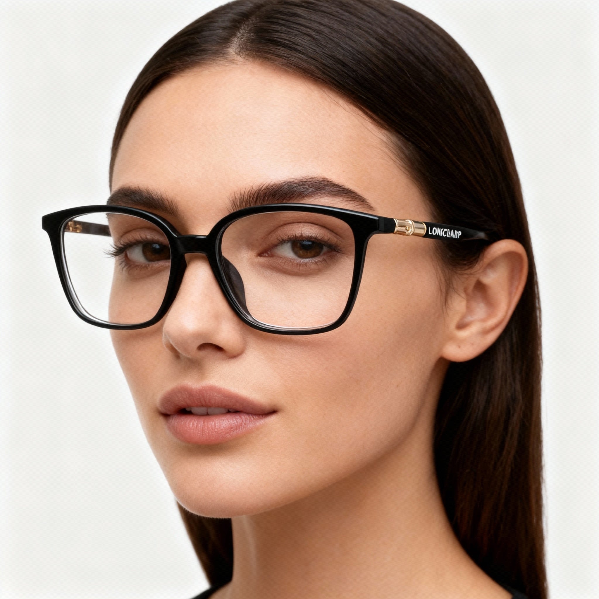 Longchamp LO2706 Women's Modern Square Full-Rim Black Plastic Frame Optical Eyeglasses, Size 52-16-140, Photo 5