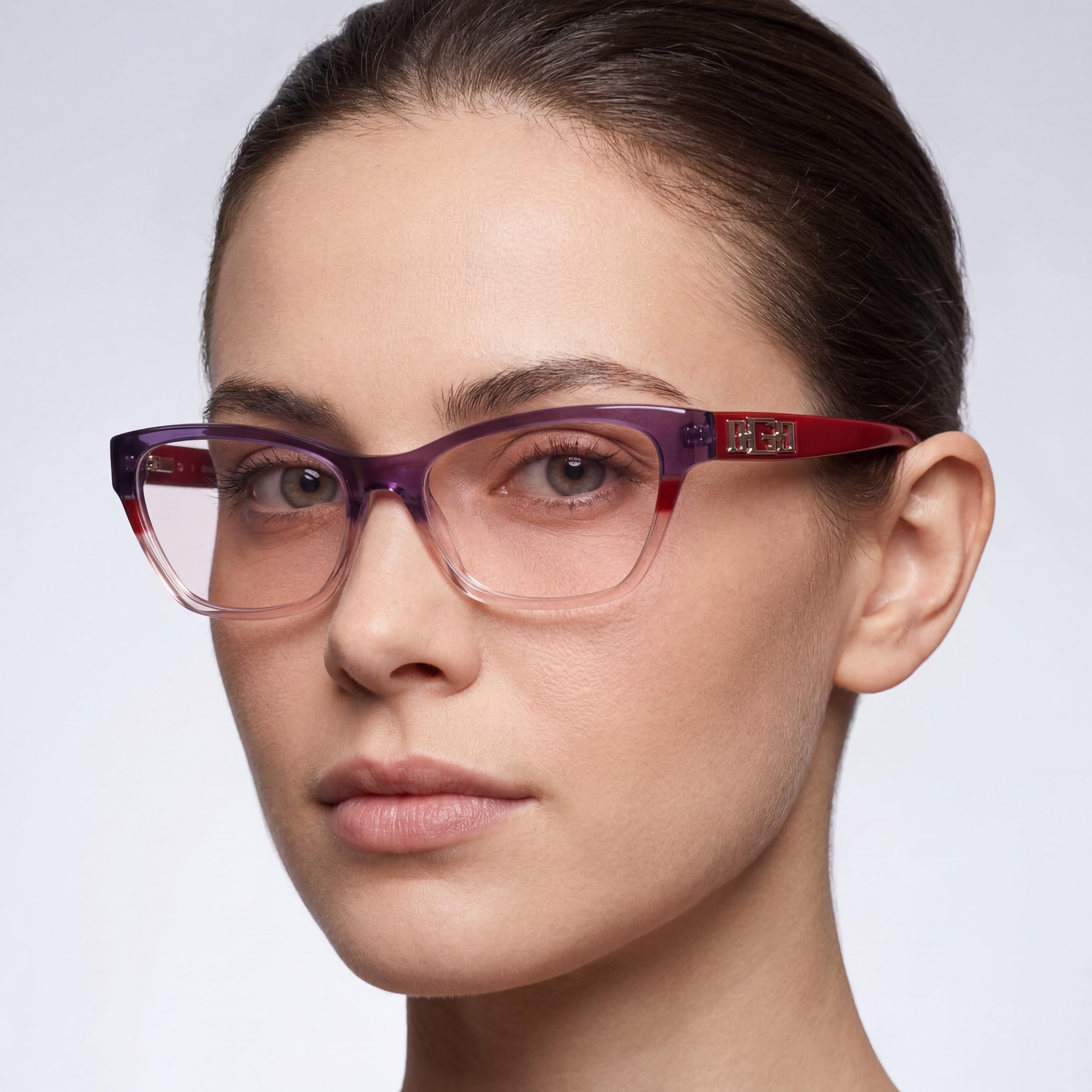 GUESS Gu2979 para mujer, armazón de plástico burdeos, lente de policarbonato no transparente, 54 mm, gafas ópticas, Photo 4