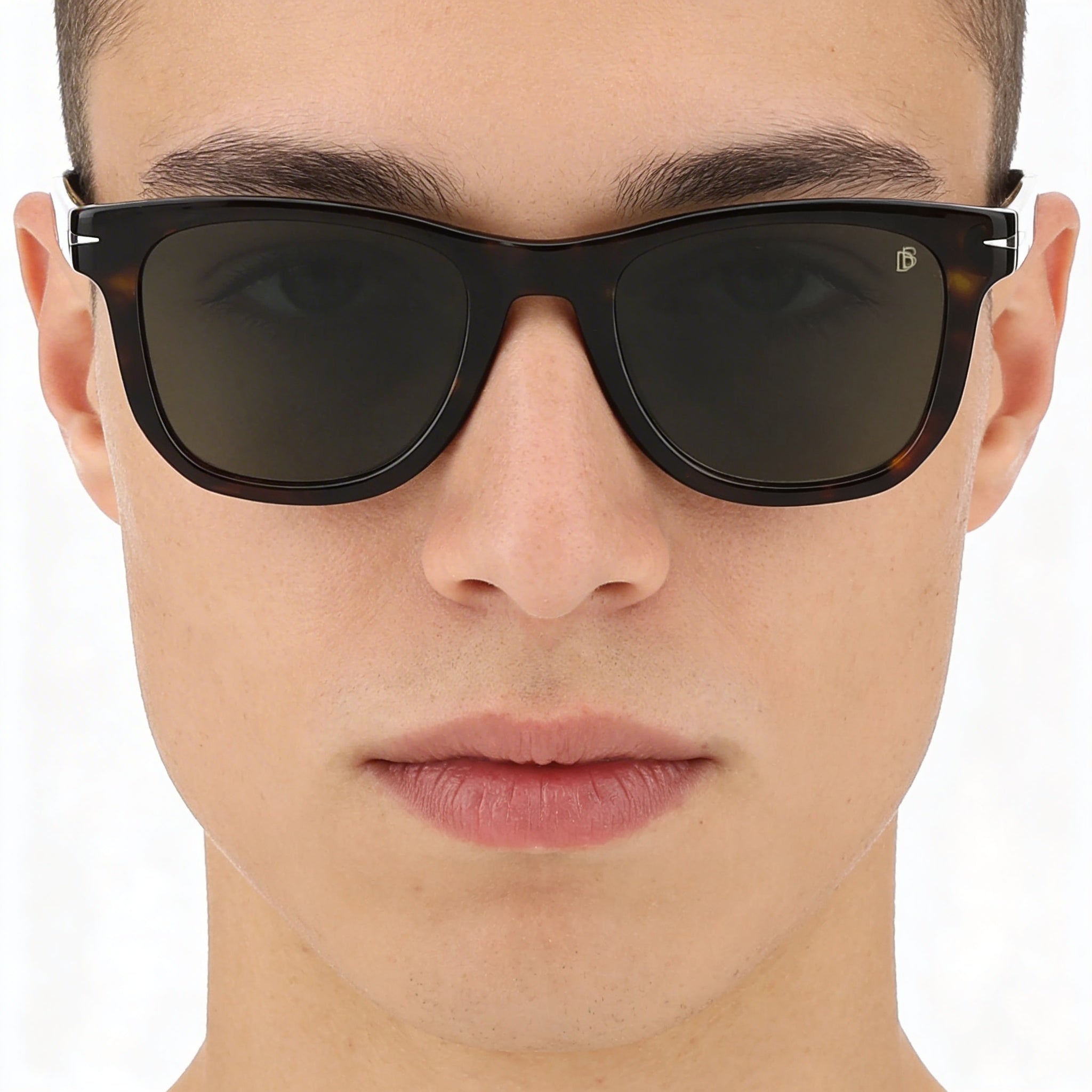 David Beckham db 1006 Unisex Square Full Rim Acetate Frame Dark Havana Non-Polarized Sunglasses 50mm, Photo 5