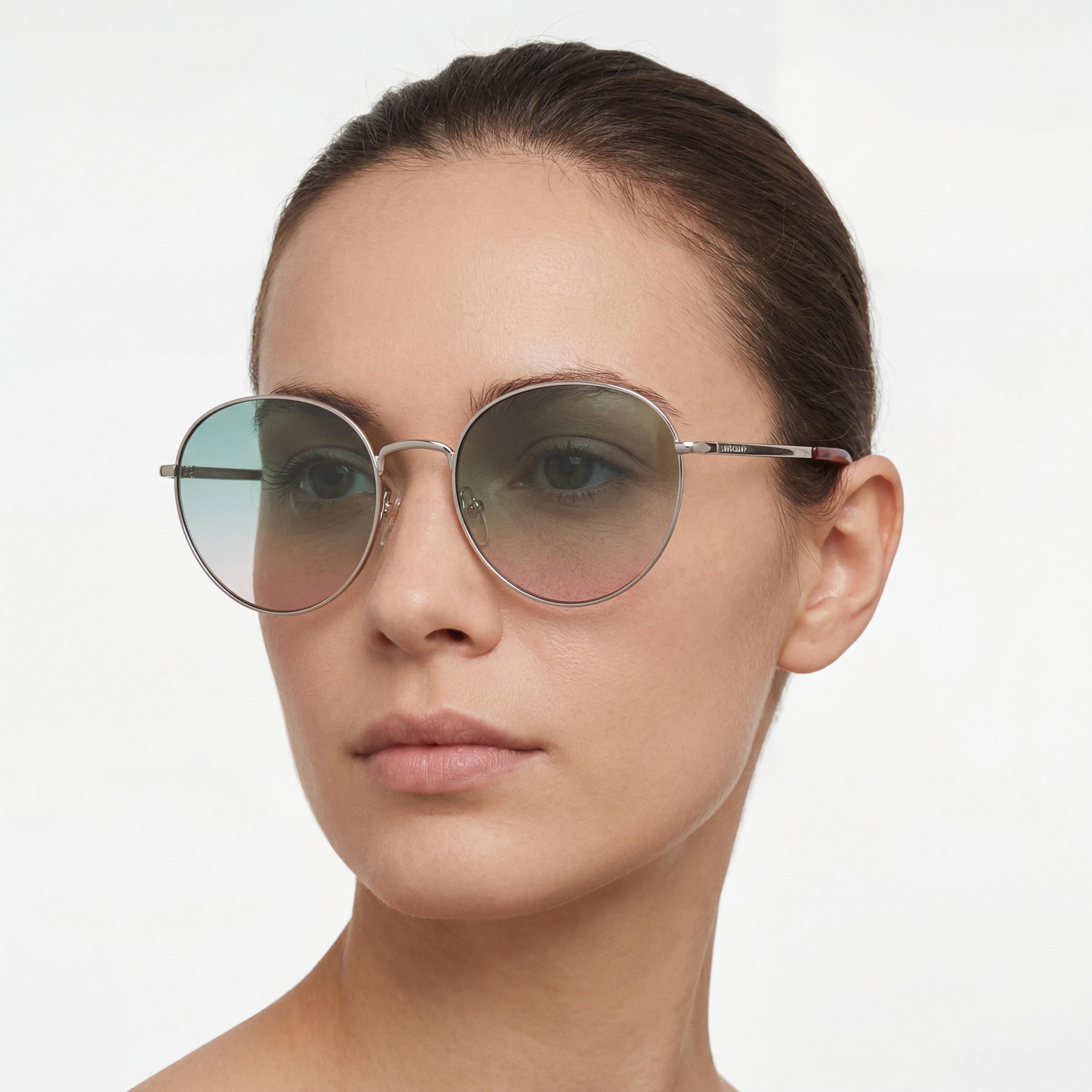 Gafas de Sol Ovaladas Longchamp LO101S para Mujer con Montura de Optyl y Lentes de Policarbonato No Polarizadas, Verde Dorado, Protección UV, 56mm, Photo 5