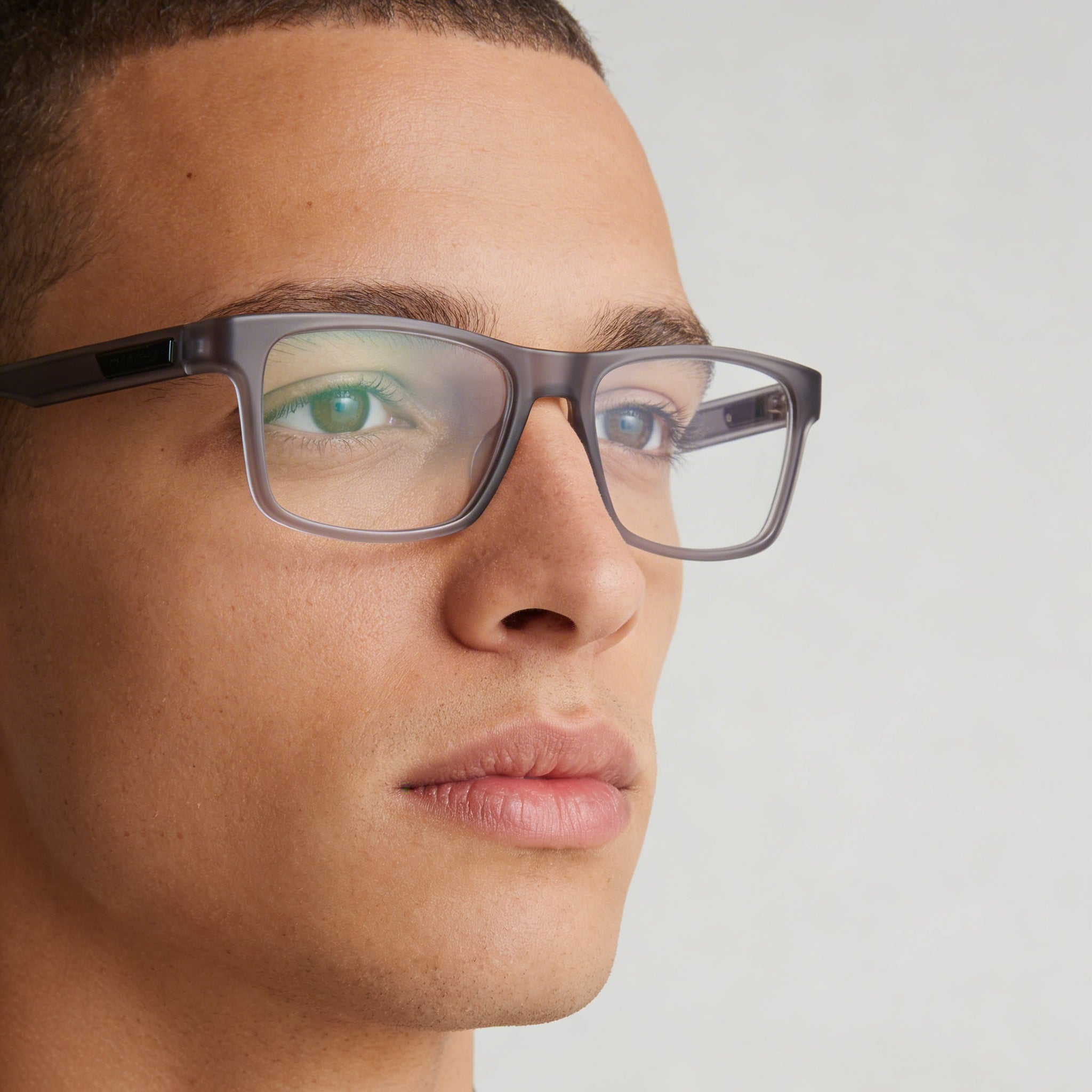 Adidas OR5047 Men's Casual Style Eyeglasses, Injected Matte Grey Frame, Polycarbonate Non- Lenses, 53mm, Photo 3