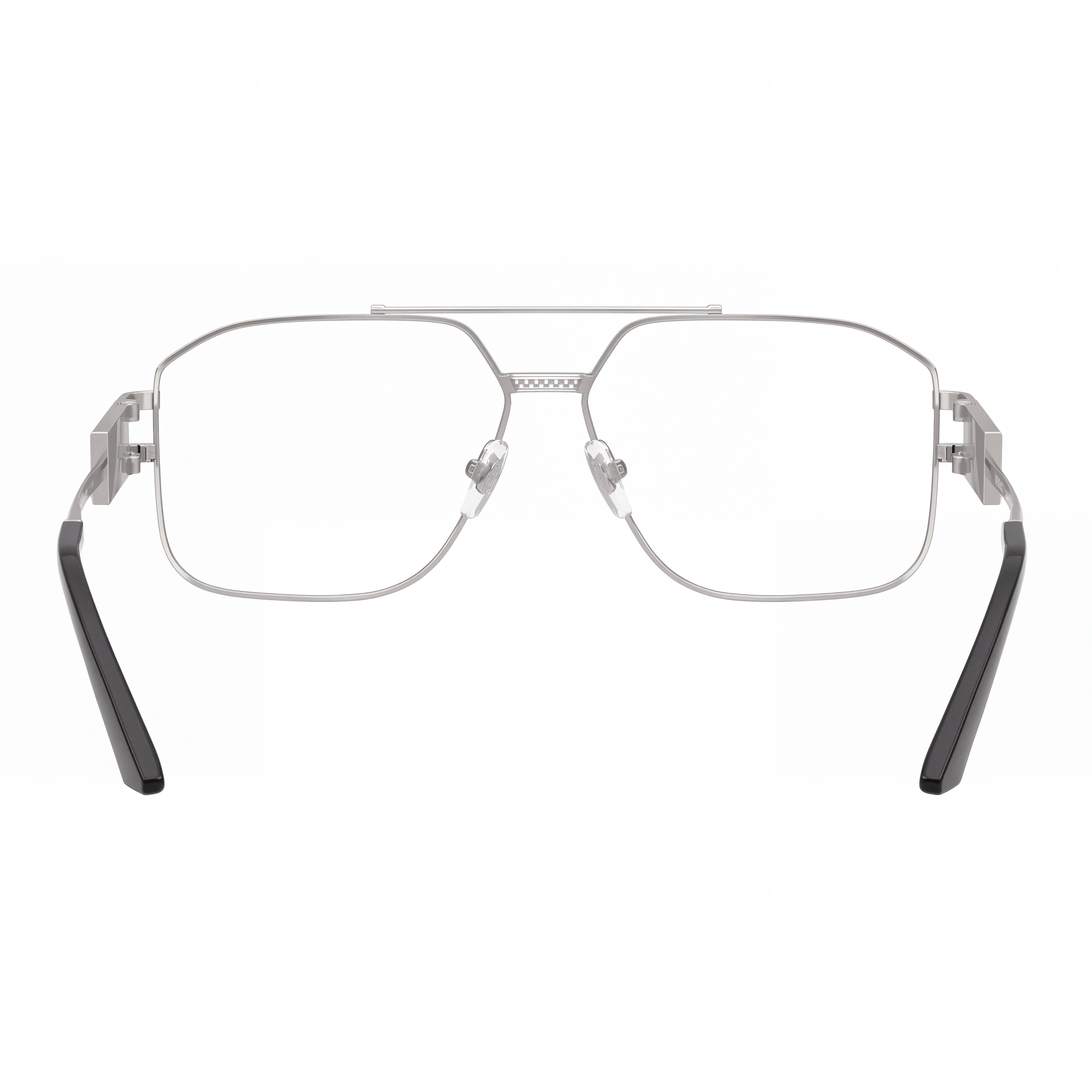 Versace Luxury Modern Women's Stainless Steel Frame Eyeglasses in Gunmetal with 59mm Lens Width, Photo 3