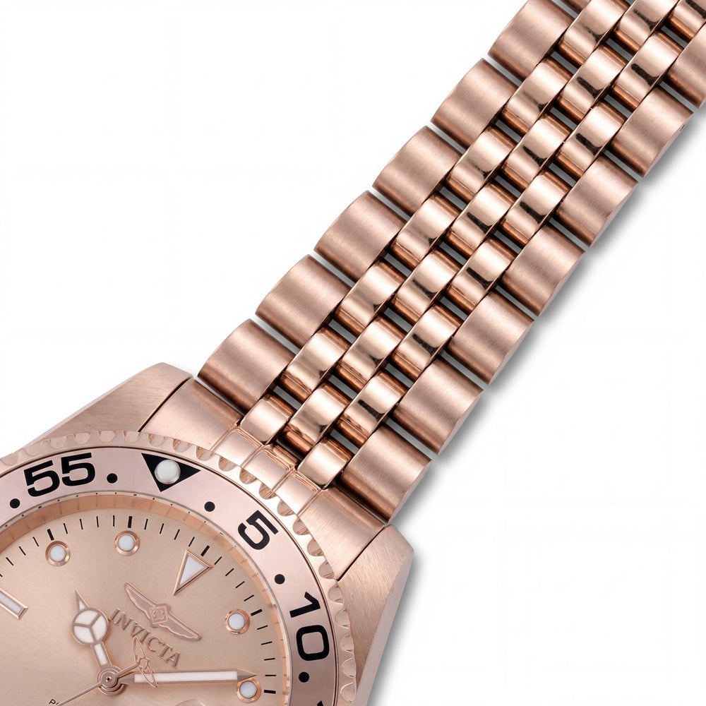 Invicta Pro Diver 48386 Reloj de Cuarzo Unisex, 38mm Acero Inoxidable, Esfera Oro Rosa, 200m Resistente al Agua