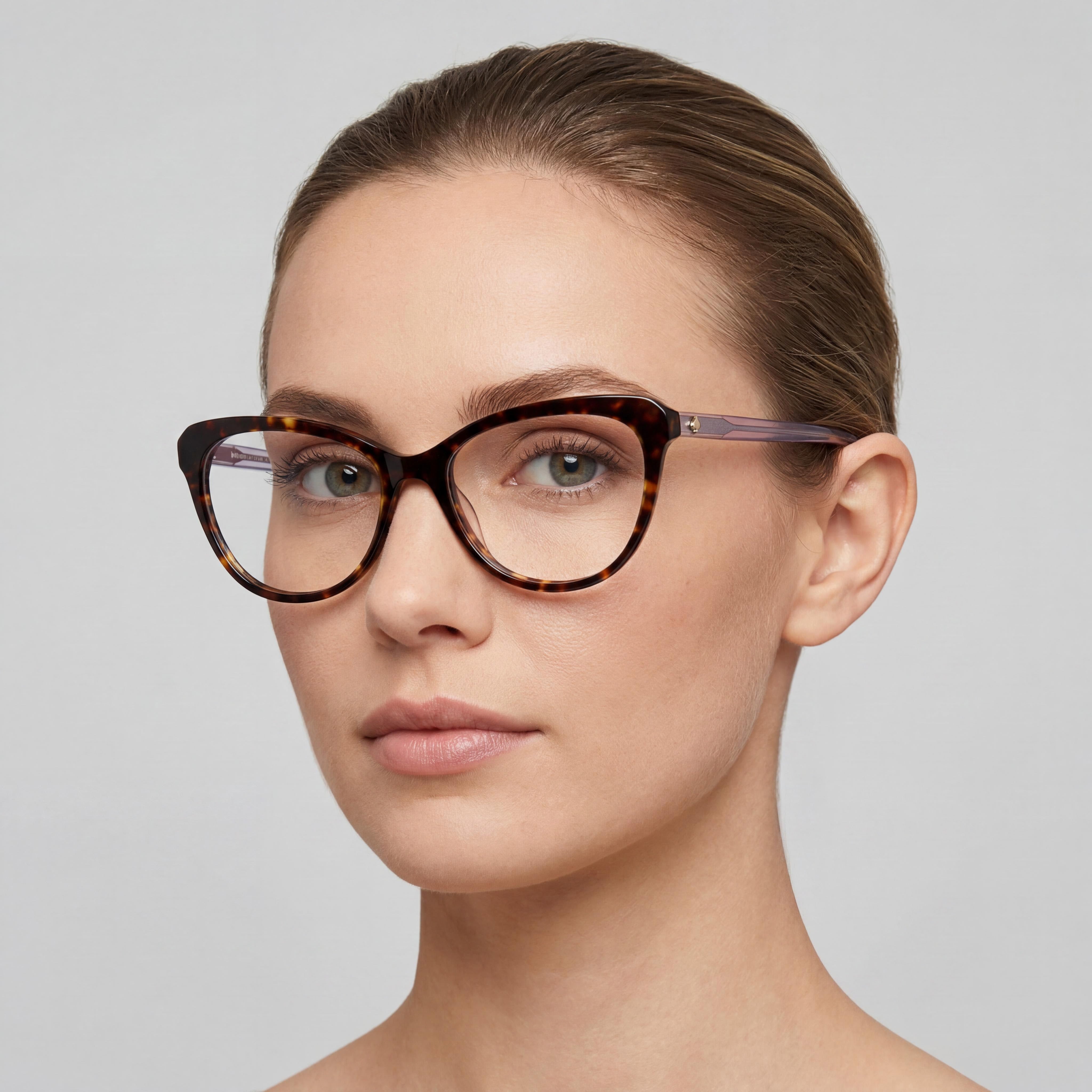 Gafas kate spade new york clásicas para mujer, montura de plástico marrón habana con lentes de policarbonato 52 mm, Photo 4