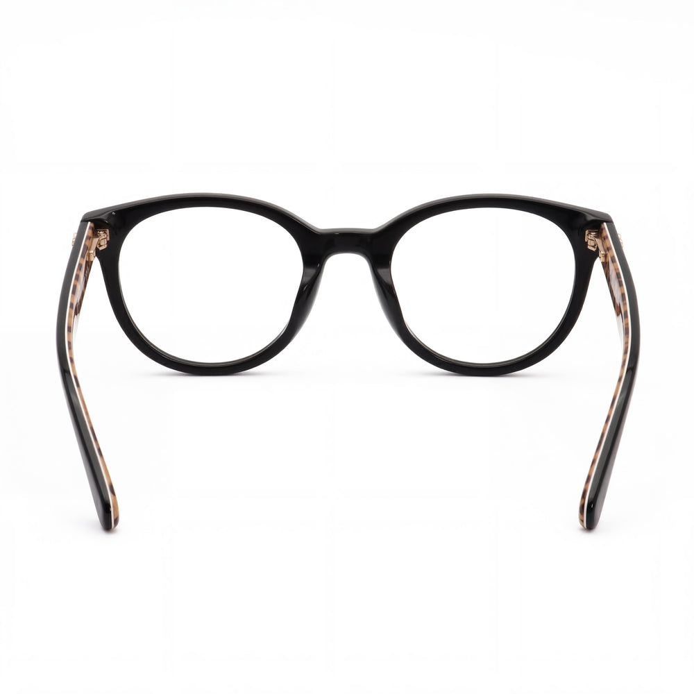 Monturas ópticas Moschino Eyewear de acetato negro para mujer con lentes de 49 mm, puente de 21 mm y patillas de 140 mm