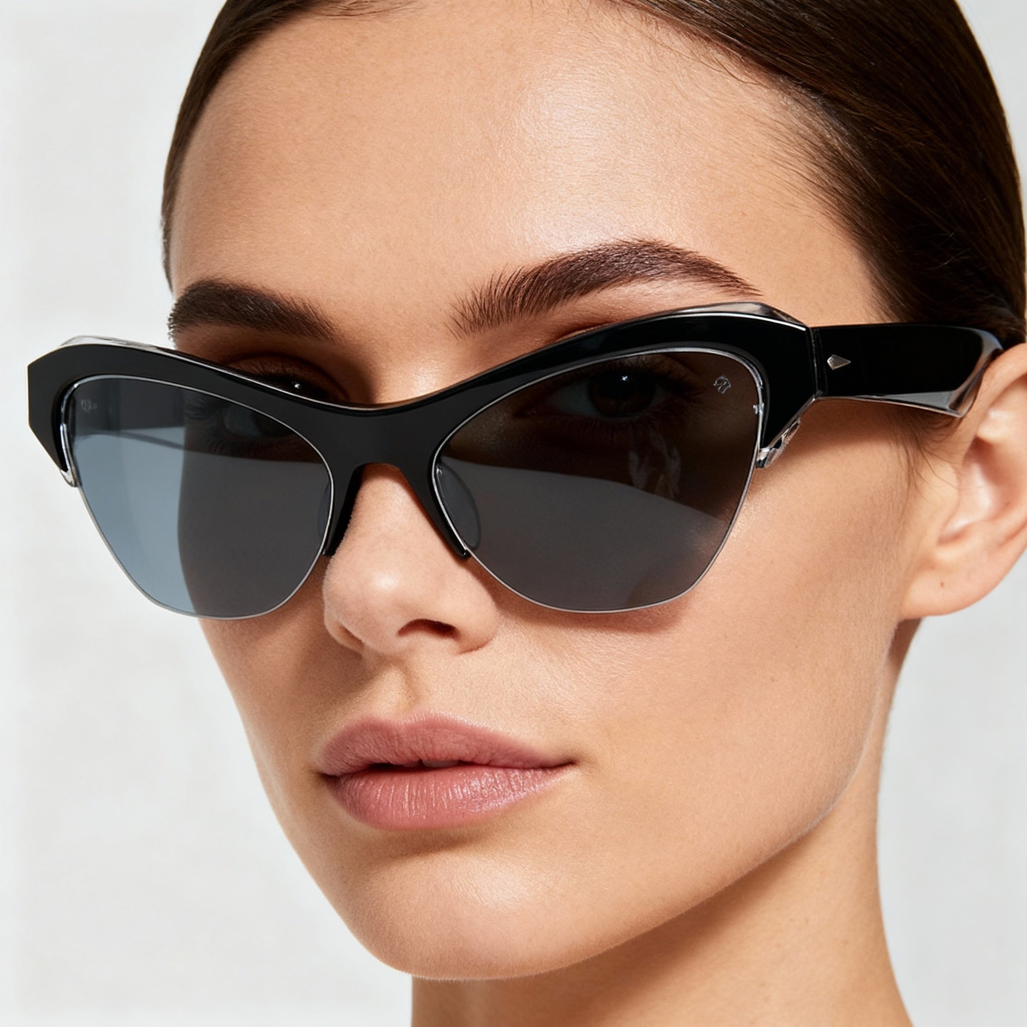 rag & bone Women's Cora Sporty Sunglasses, Plastic Black Grey Frame, UV Protected Non-Polarized 61mm, Photo 5