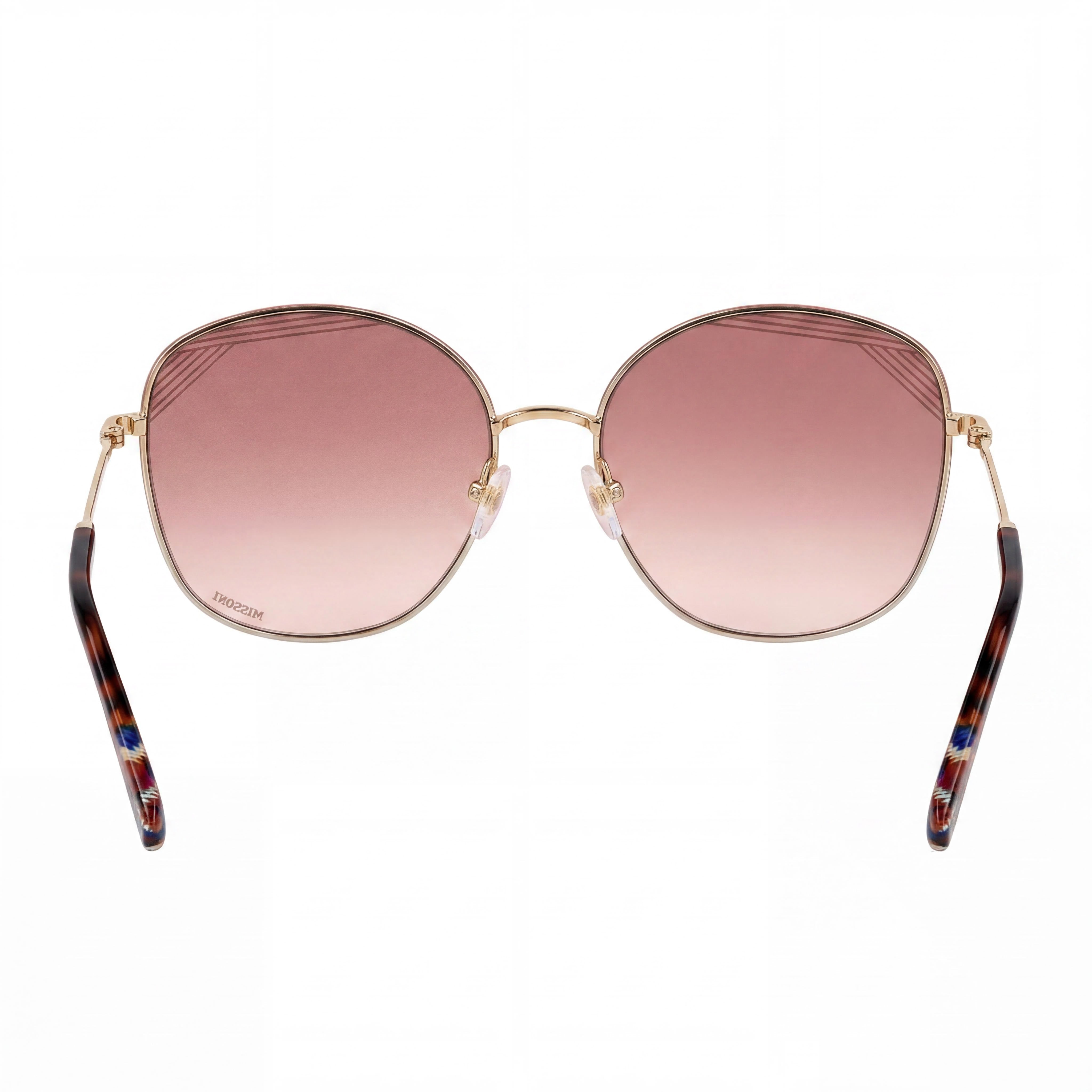 Missoni Spillo Women's Round Eyewear, Stainless Steel Frame & Lenses, Pallad Gold (Lens 7mm), Photo 3