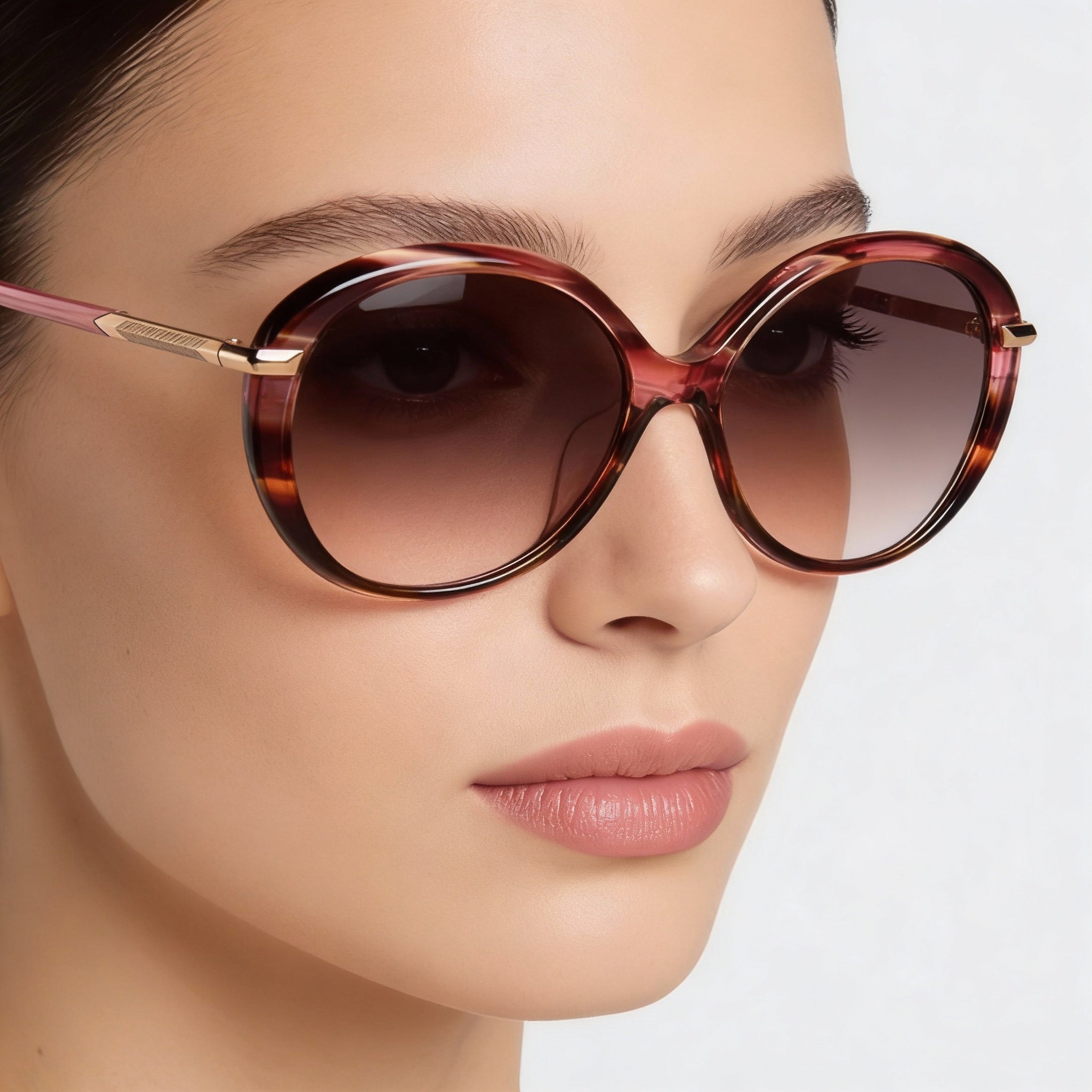 rag & bone Modern Heritage Women’s Acetate Pink Horn Brown Non-Polarized UV Protected 56mm Sunglasses, Photo 4