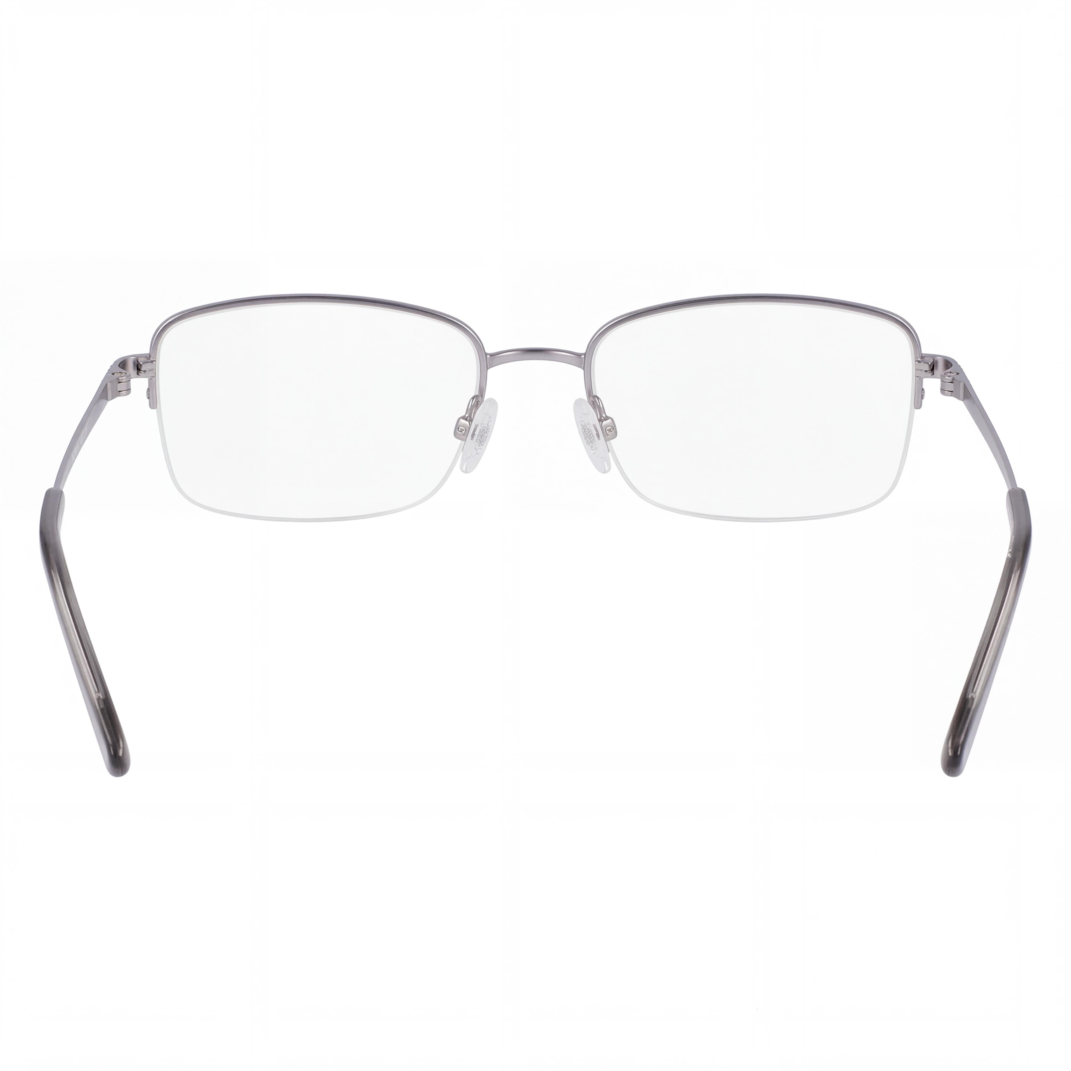 Flexon Classic Unisex Eyeglasses with Metal Frame, Satin Light Gunmetal, 54mm Lens Width, Photo 4