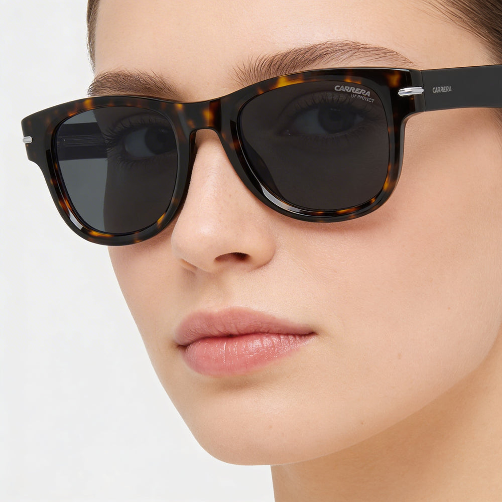 Gafas de sol Carrera 330/S para mujer, color marrón Habana, acero inoxidable, 100 % protección UV, 50 mm, no polarizadas