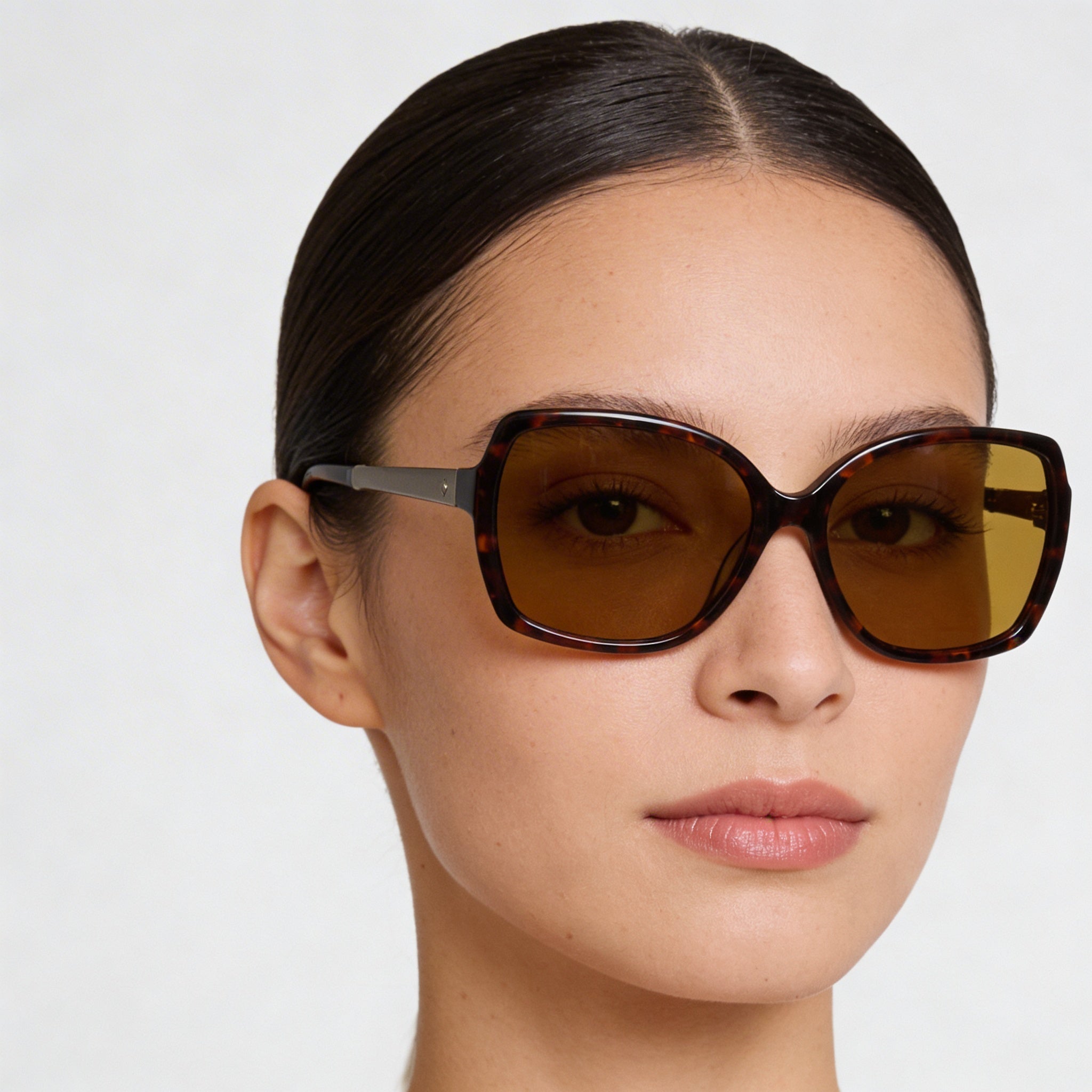 Kate Spade New York Darilynnps Women's Havana Plastic Frame Rectangular Brown Polarized UV Sunglasses 58mm, Photo 4