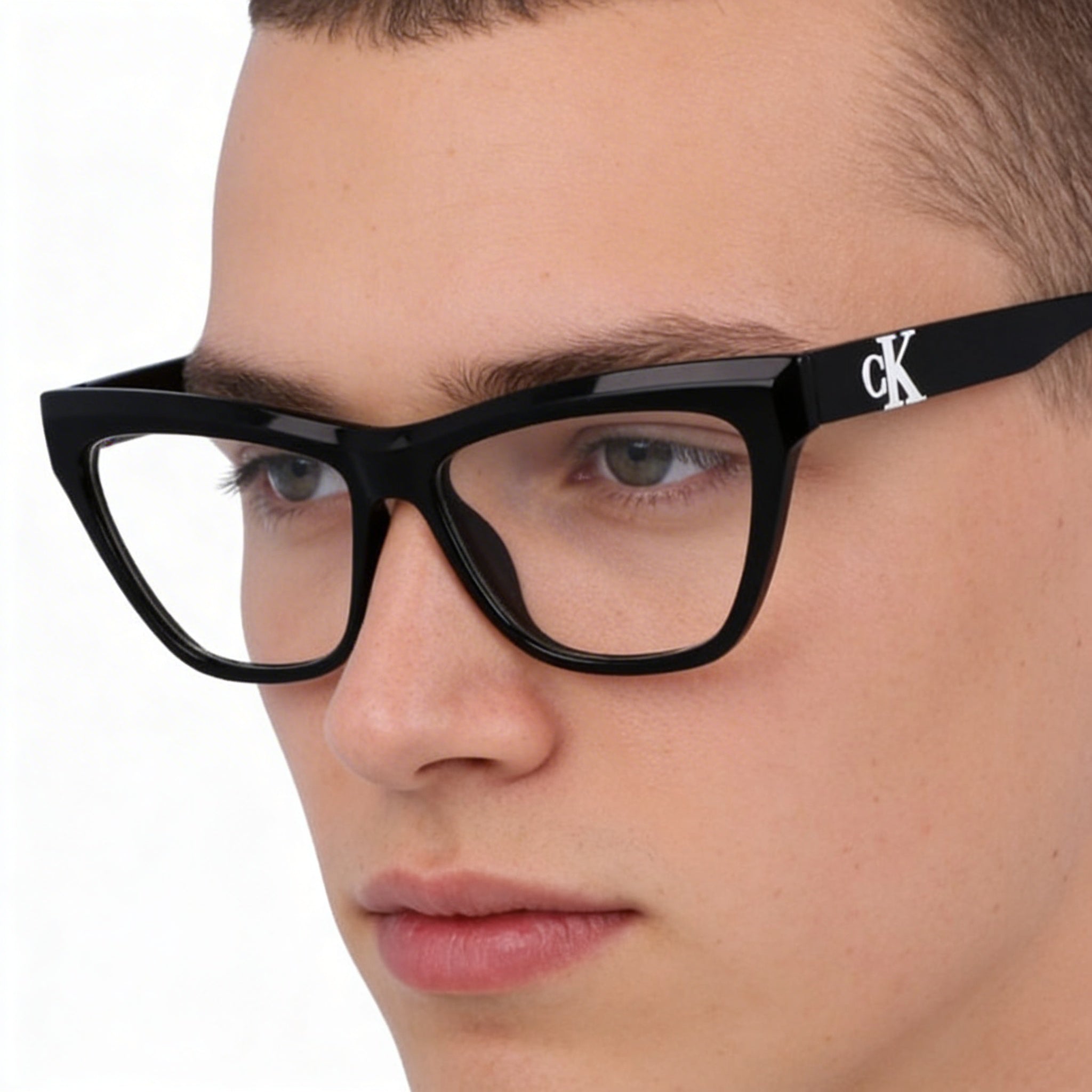 Calvin Klein Jeans Ckj23614 Unisex Eyewear with Black Alloy Steel Frame and Polycarbonate Lenses 54mm, Photo 4