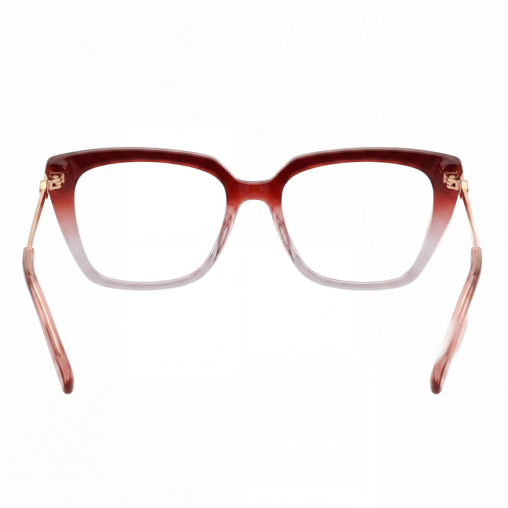 Gafas ópticas Harley-Davidson Hd50119 de mujer con montura de plástico en burdeos y oro rosa, 53 mm