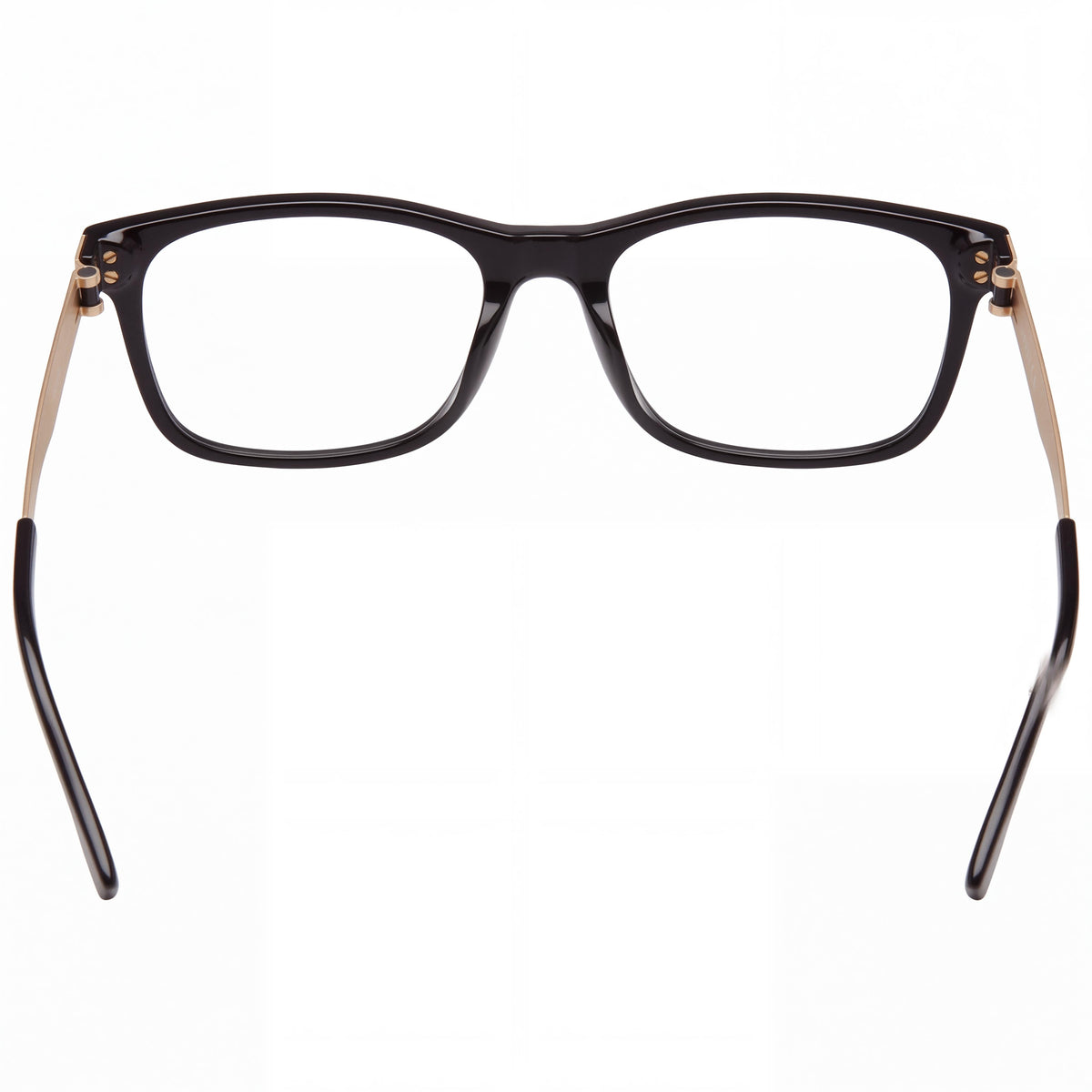 BOSS Audio Systems B1343f Unisex Rectangular Acetate & Stainless Steel Black Gold Optical Eyeglass Frames 54mm, Photo 4