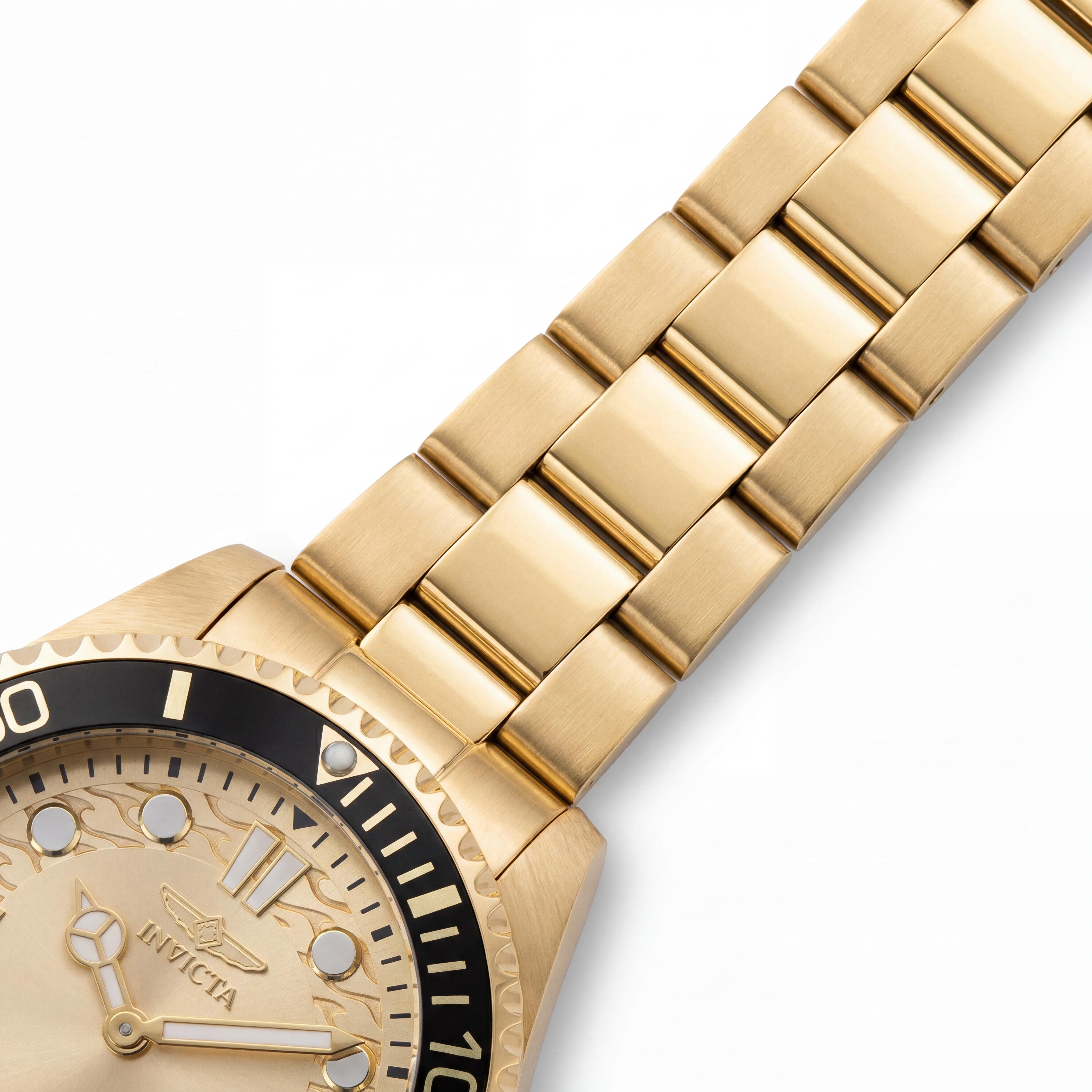 Invicta Pro Diver 49700 Men's Gold-Tone Stainless Steel Quartz Watch, 43mm, 100M WR, Mineral Crystal, Photo 3