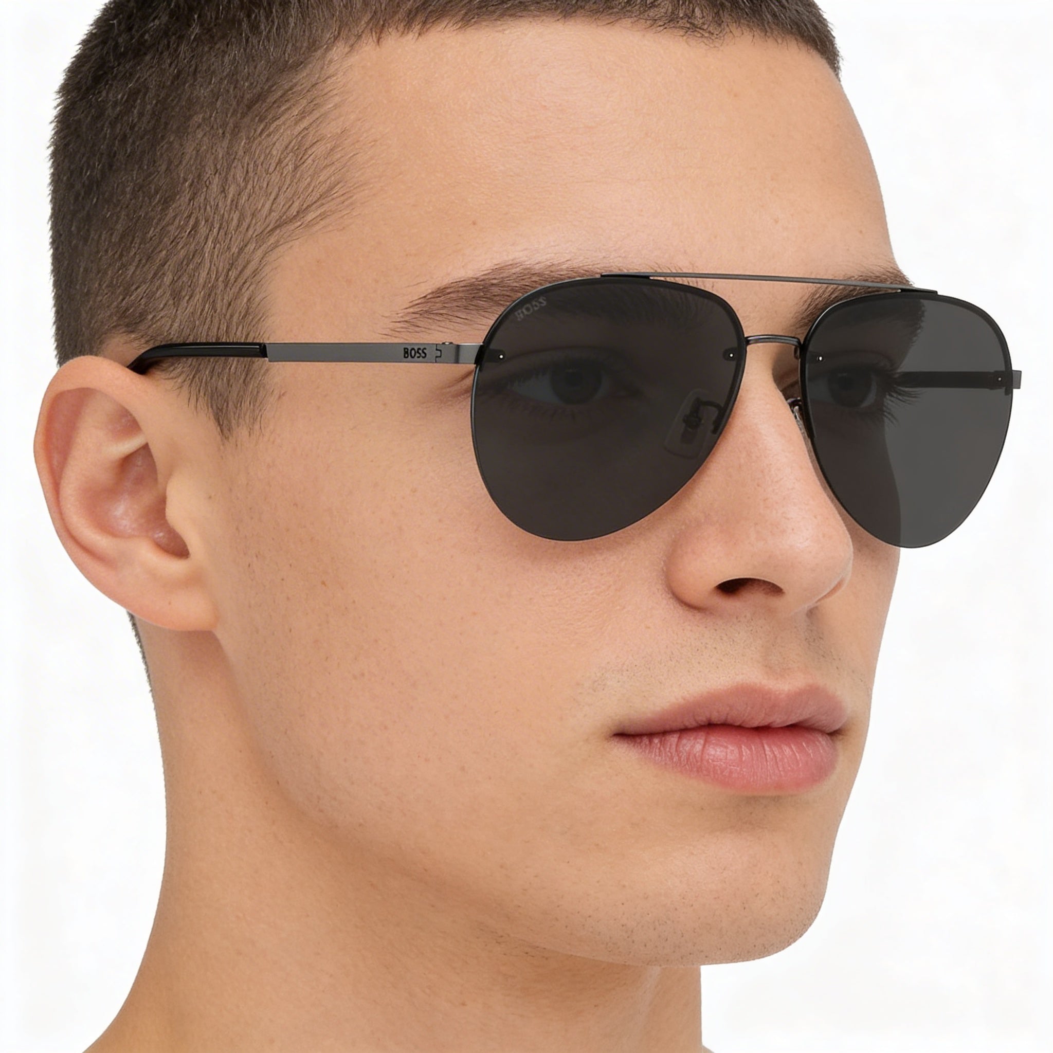 Gafas de sol unisex HUGO BOSS Boss 1537/f/sk Modern Metal Dark Ruth Black de 62 mm, Photo 5