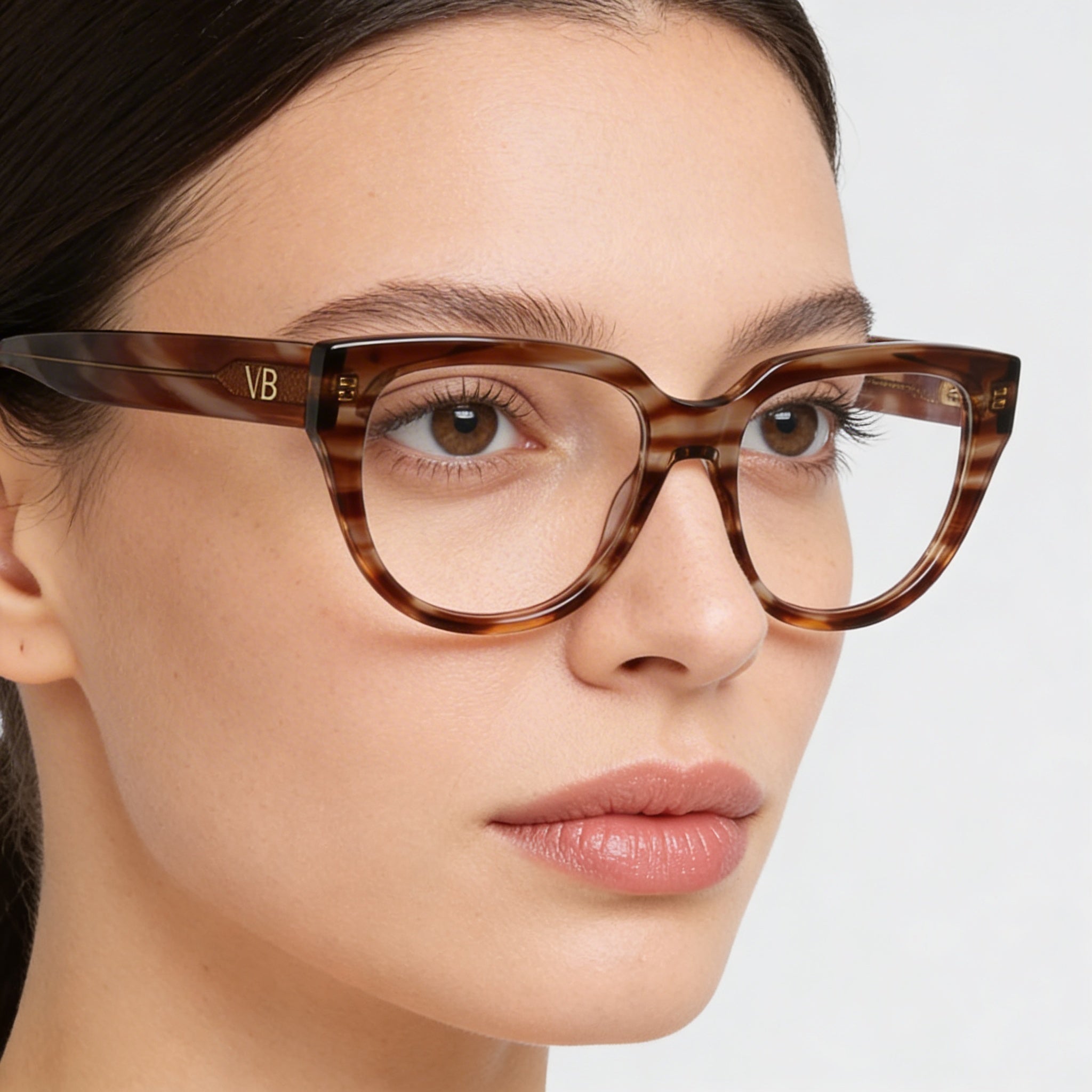 Victoria Beckham Vb2674 Gafas de Mujer de Rayas Marrones Aptas para Prescripción Tamaño 53-17-140, Photo 5