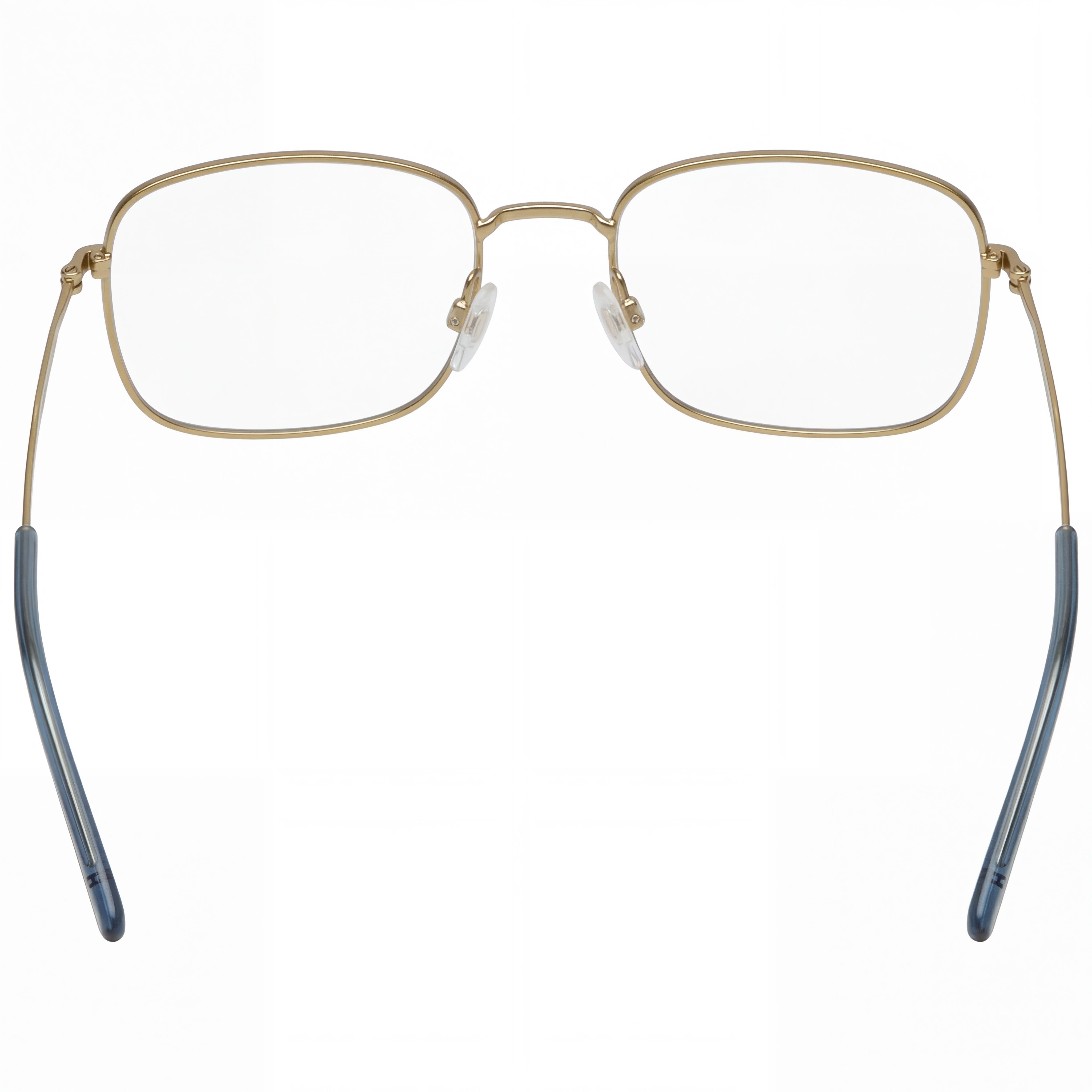 Tommy Hilfiger Casual Men's Alloy Steel Frame Non Polarized Polycarbonate Eyewear, 55mm Matte Gold, Photo 3