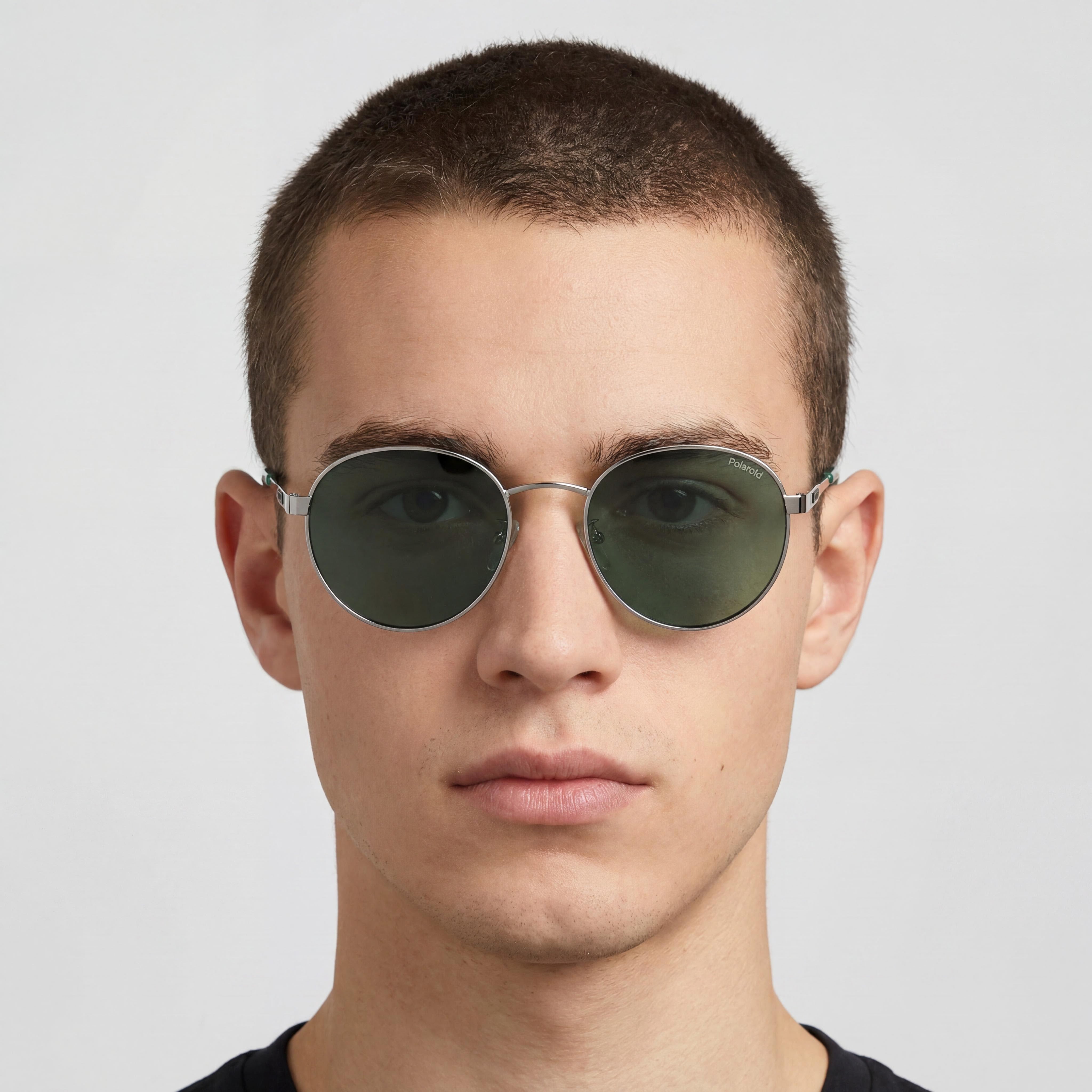 Polaroid Classic Unisex Multicolour Stainless Steel Sunglasses with Green Polarized UV Protection Lenses 52mm, Photo 5