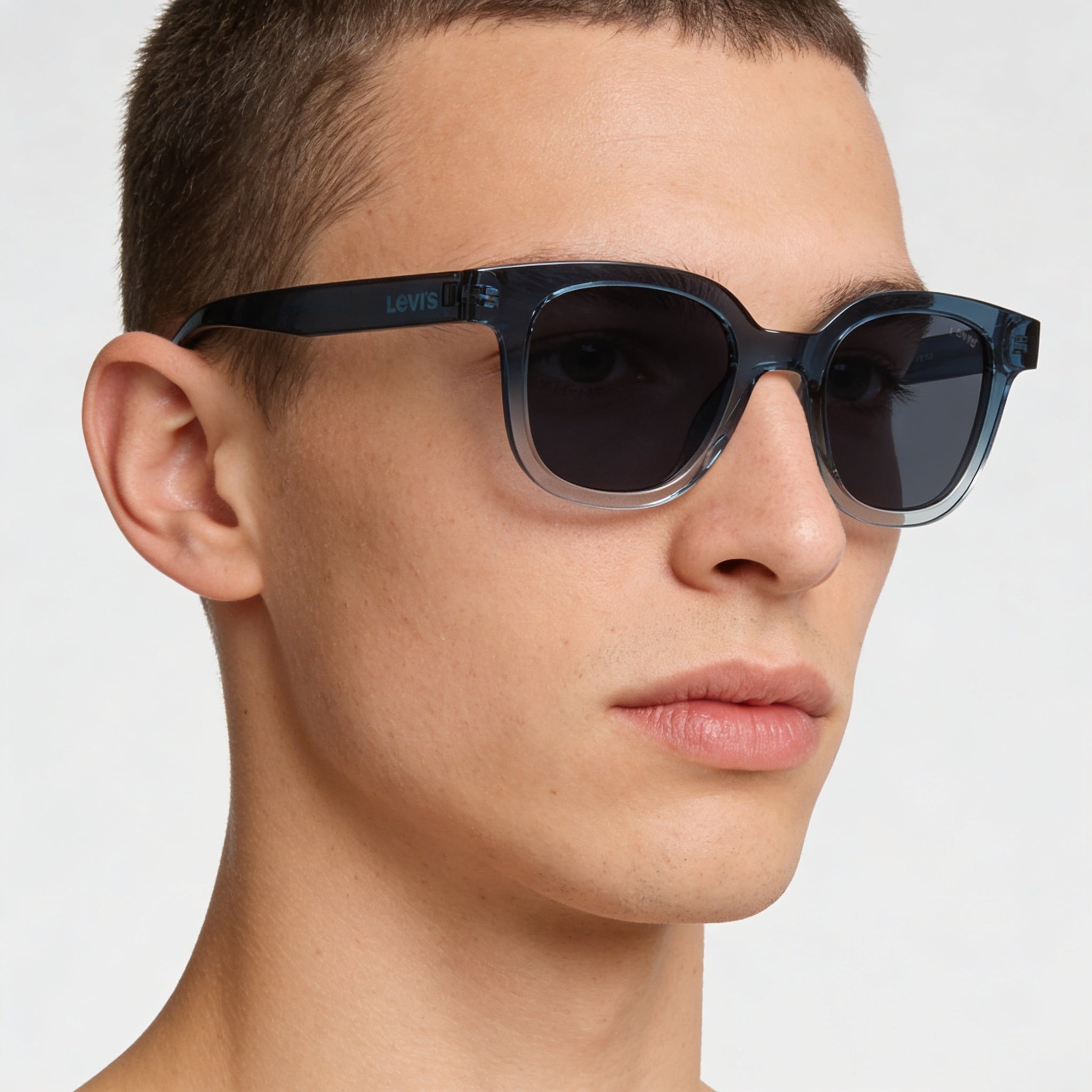 Gafas de sol unisex Levi's Lv 1010/S de poliamida ecológica, color gris y plateado, con protección UV y efecto espejo, talla 43-21-145, Photo 4