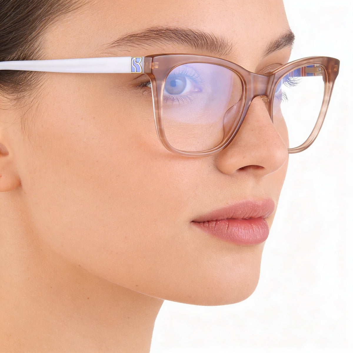 Gafas ópticas de mujer Kate Spade New York Temperance con montura de plástico habana beige, lente de 49 mm, Photo 4