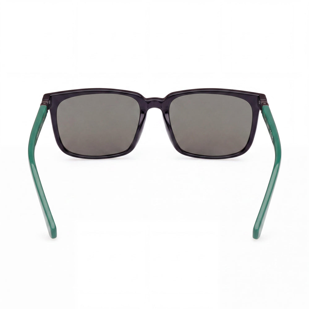 GUESS Modern Unisex Glossy Black Plastic Frame Green Non-Polarized UV Protection Sunglasses 52mm