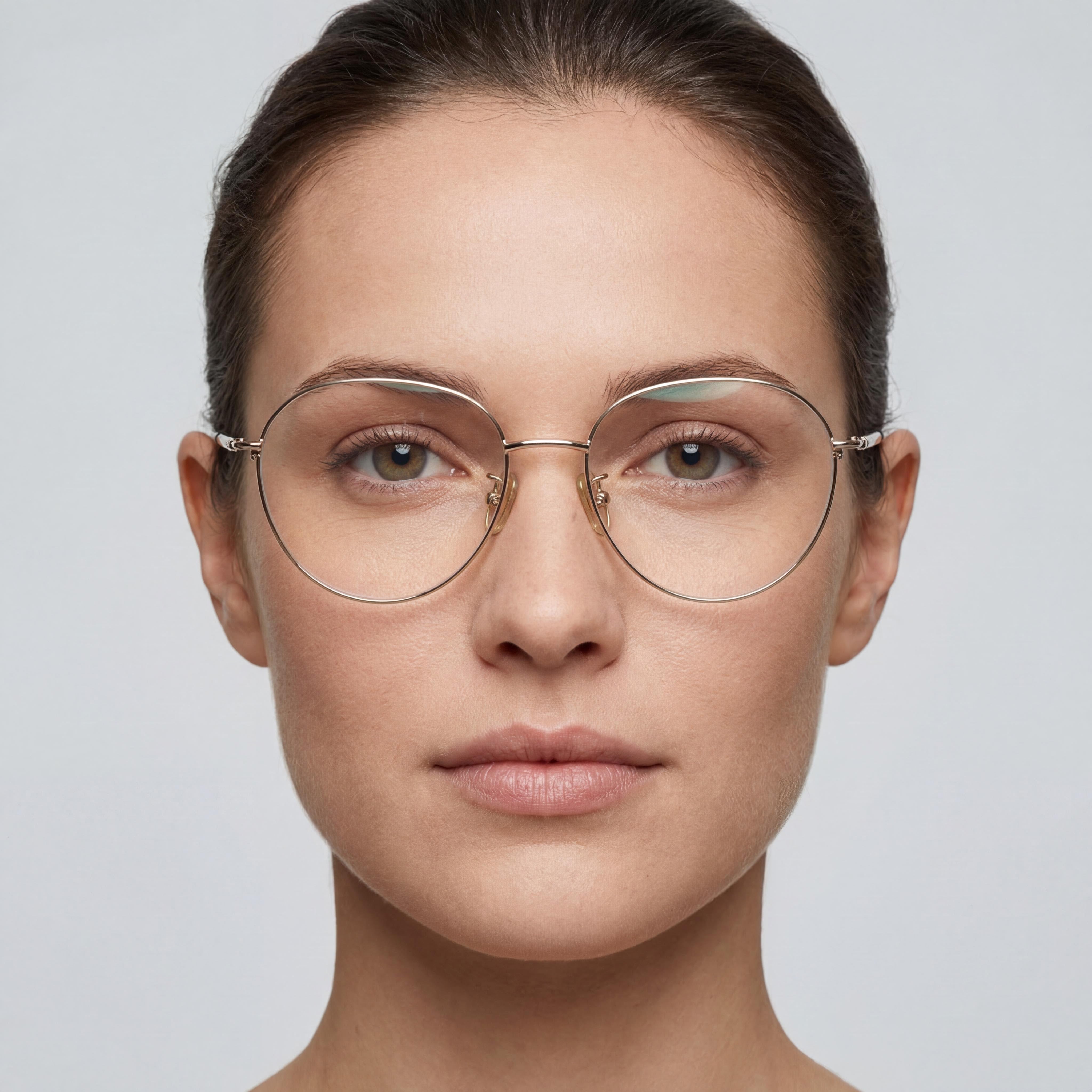 MaxMara Modern Women's Eyeglasses with Metal Full Rim Frame in Pale Gold Dark Havana Lens Width 54mm, Photo 4