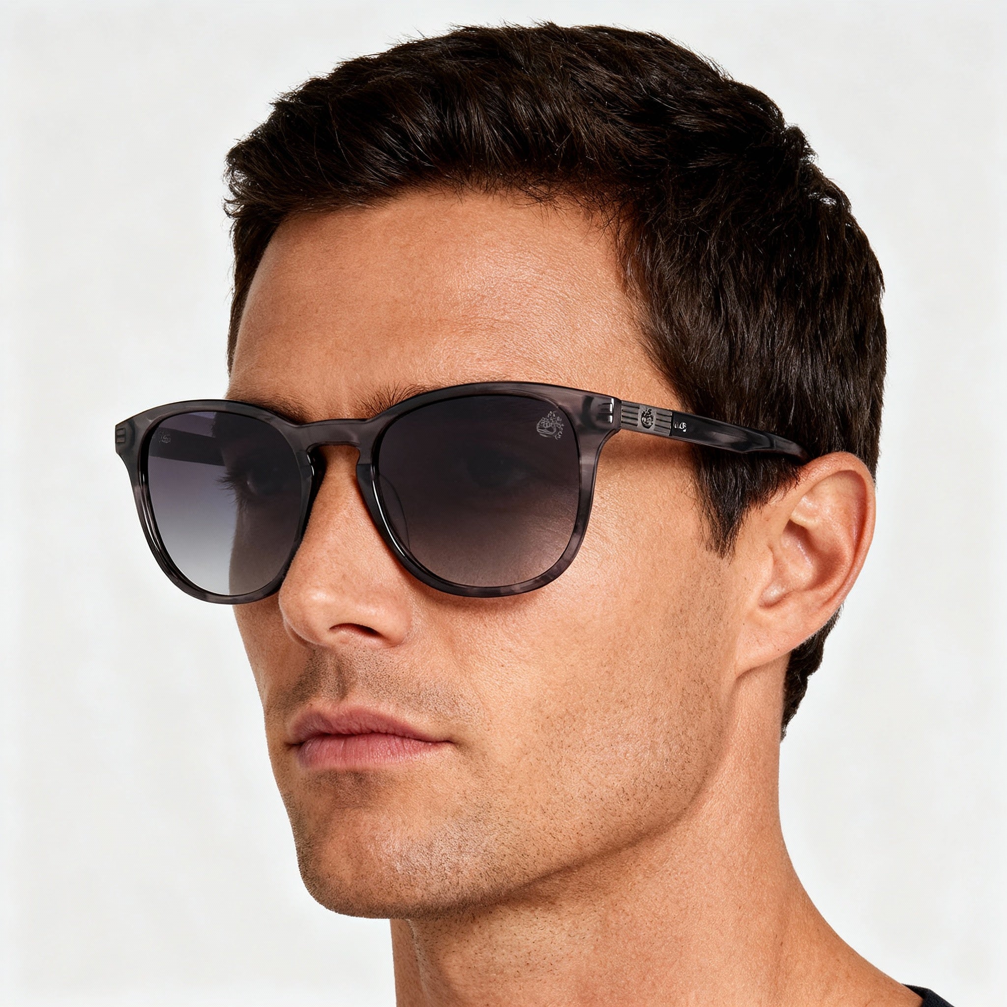 Timberland Modern Men's Grey Plastic Frame Polarized UV Protected Smoke Lens Sunglasses 53-19-140, Photo 5