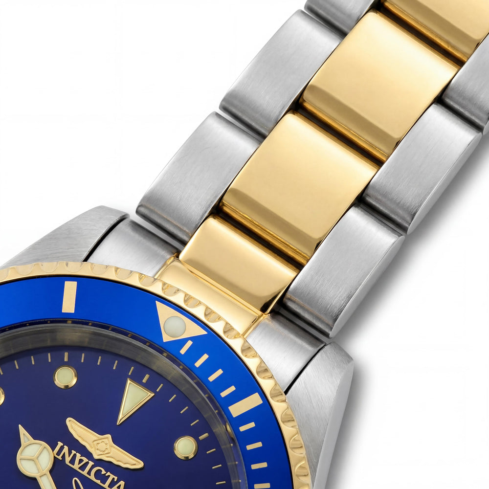 Reloj de buceo automático Invicta Pro Diver 8928OB para hombre, caja plateada, esfera azul, dos tonos, que brilla en la oscuridad, 40 mm