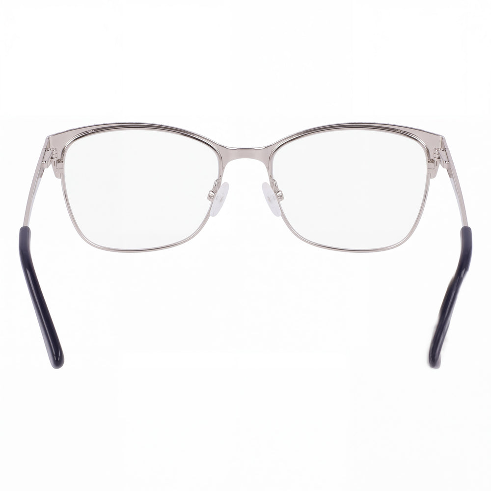 bebe Bb5221 Men's Navy Lace Acetate Frame Eyeglasses with Clear Polycarbonate Lenses - Size 52-16-135mm