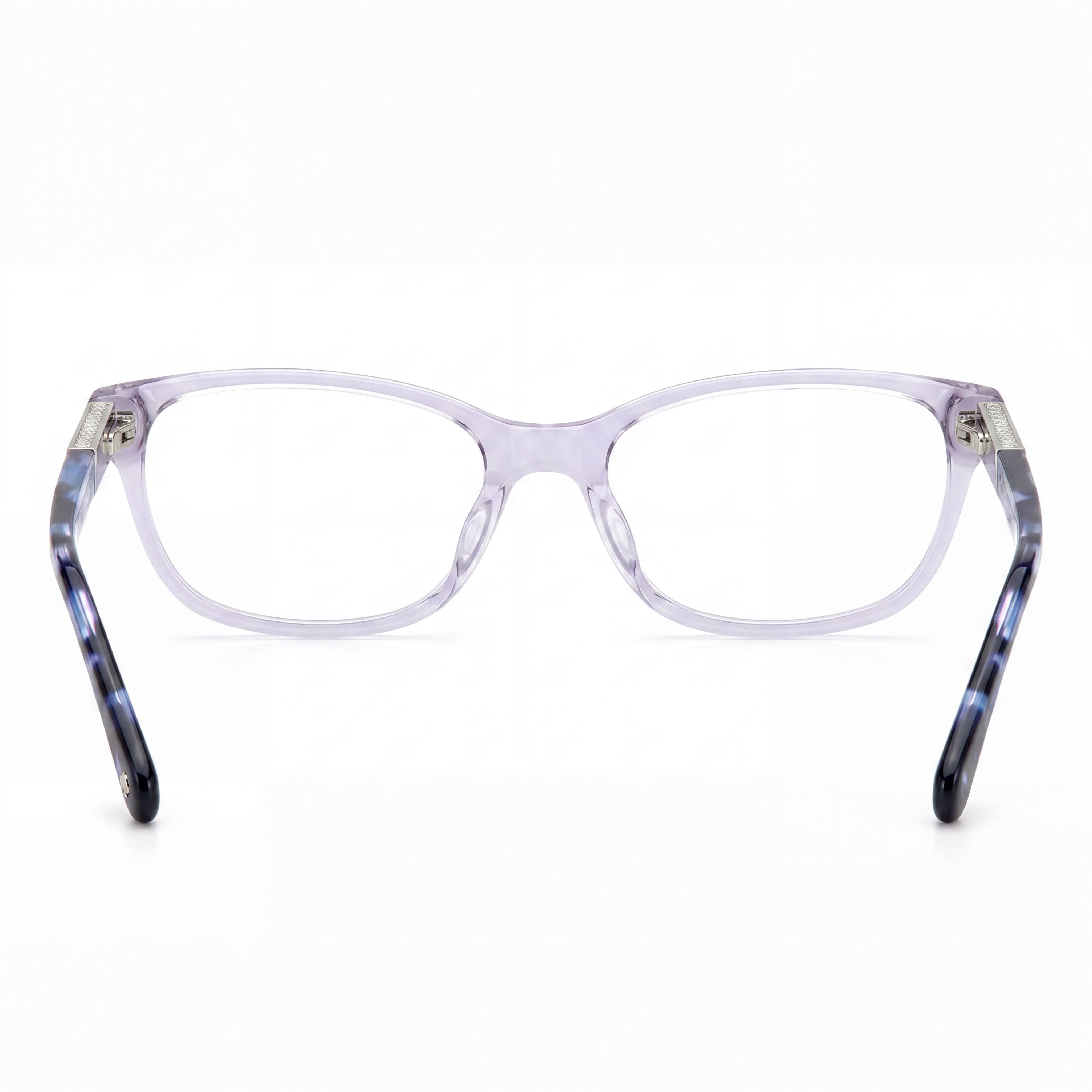 kate spade new york 106179 Classic Eyeglasses for Unisex, Transparent Lilac Violet Acetate Frame, 51mm Lens Width, Photo 3