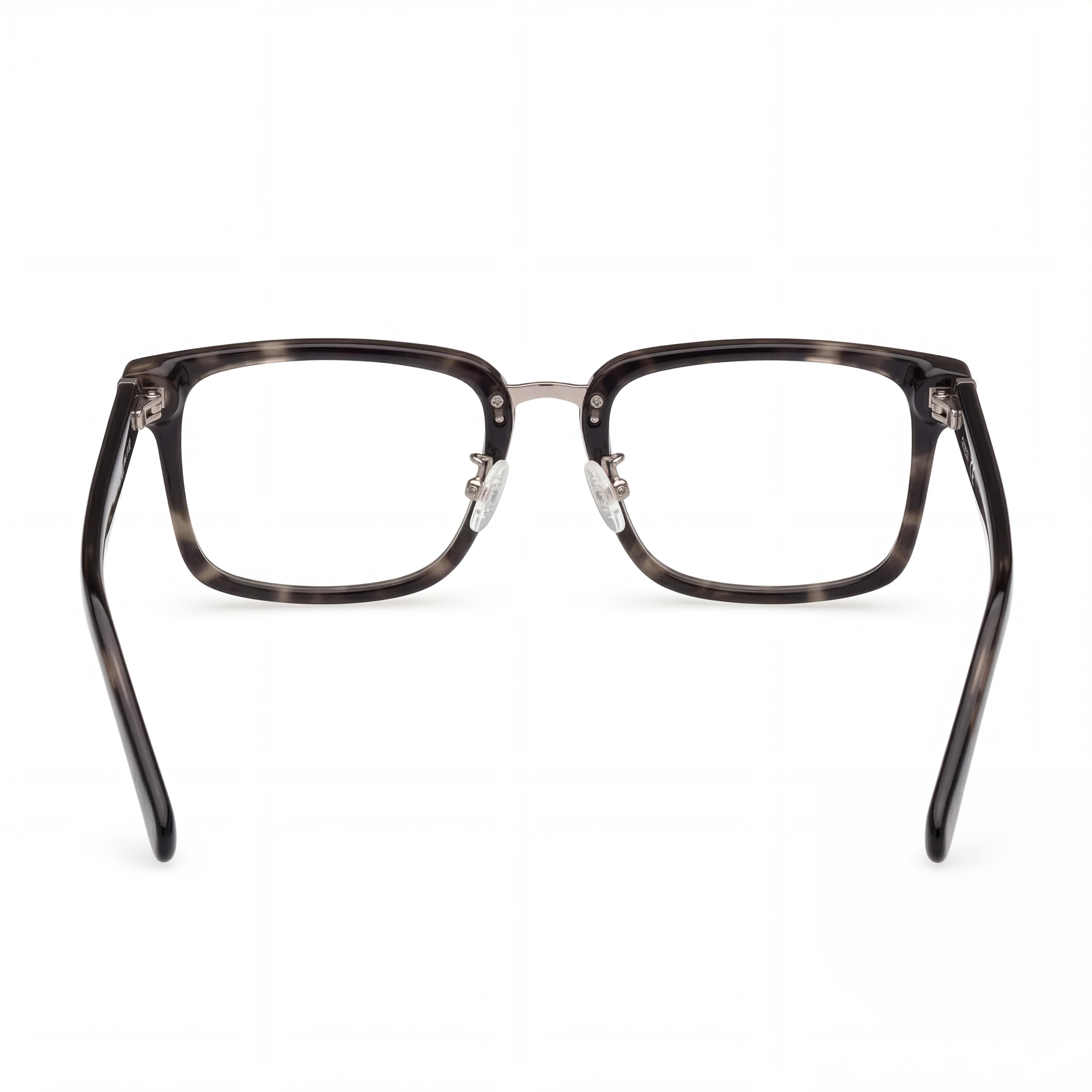 GUESS GU50088-d Gafas de hombre, negras Havana, plástico negro mate, lentes transparentes, 54mm, Photo 3