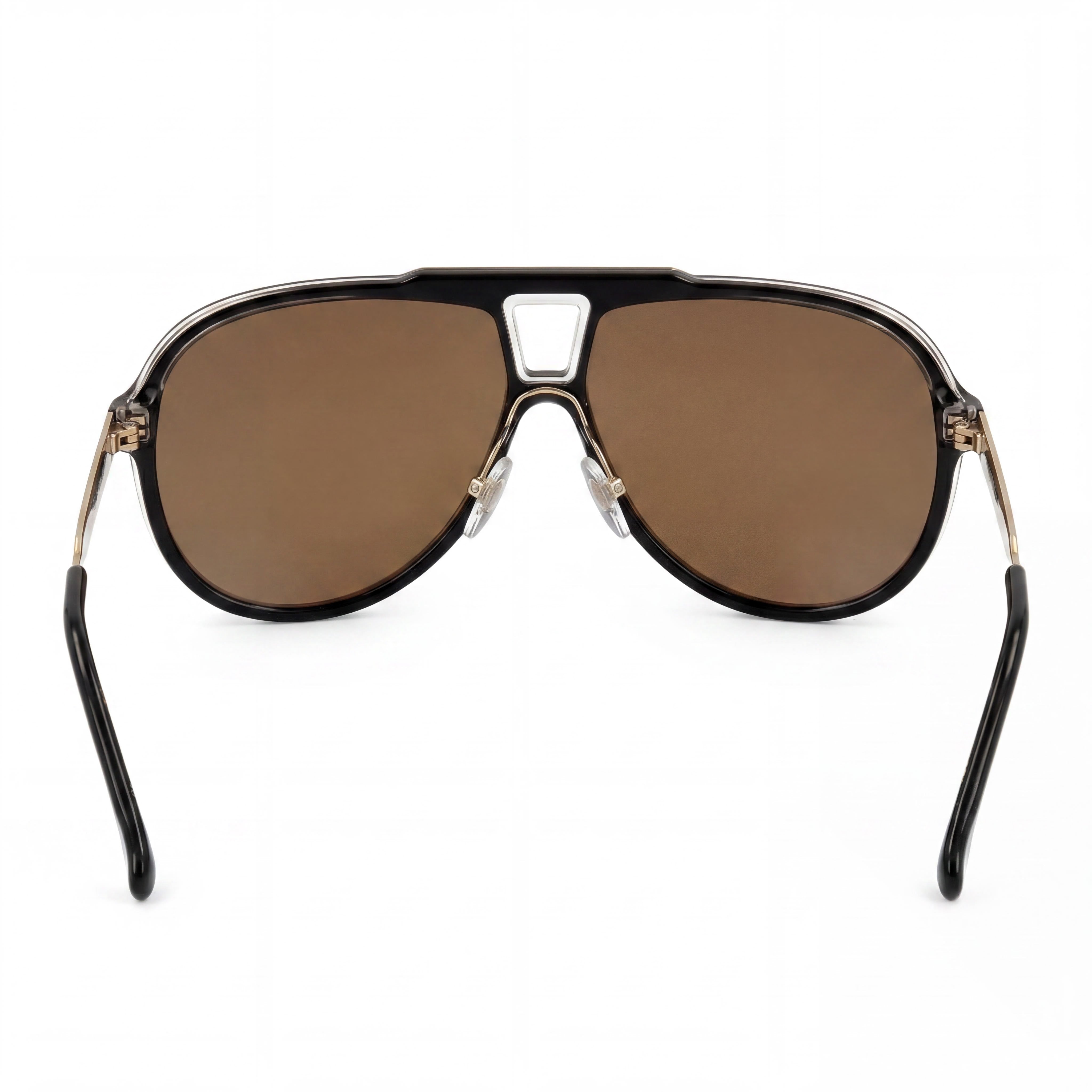 Gafas de sol Carrera Moderno Unisexo Negro Oro Elastómeros Termoplásticos Marco Lente Dorada 63mm Protección UV, Photo 4