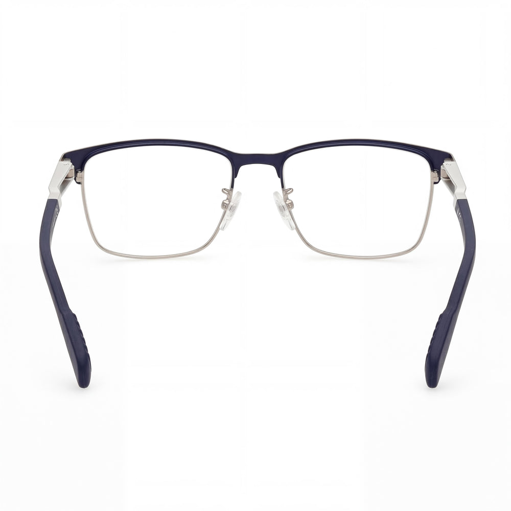 Gafas de sol polarizadas adidas Sp5024 para hombre con montura de metal azul mate y lentes de policarbonato, 55-17-140 mm