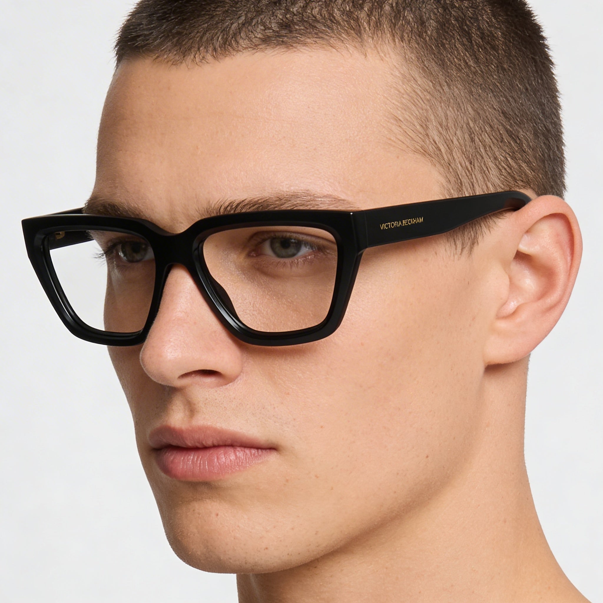 Gafas Modernas para Hombre Victoria Beckham con Montura de Acetato Negro y Cristales Negros no polarizados, Photo 5