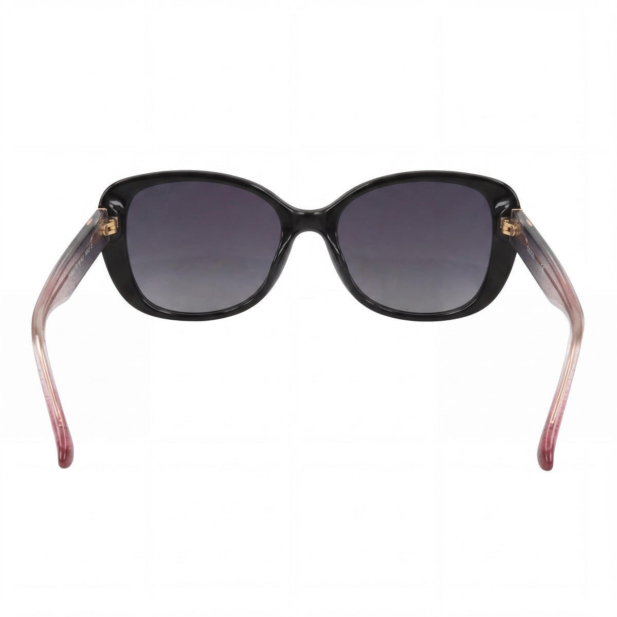 GUESS 7483 Women's Black Acetate Butterfly UV Protection Sunglasses with Gradient Smoke Lenses, 56mm, Photo 4