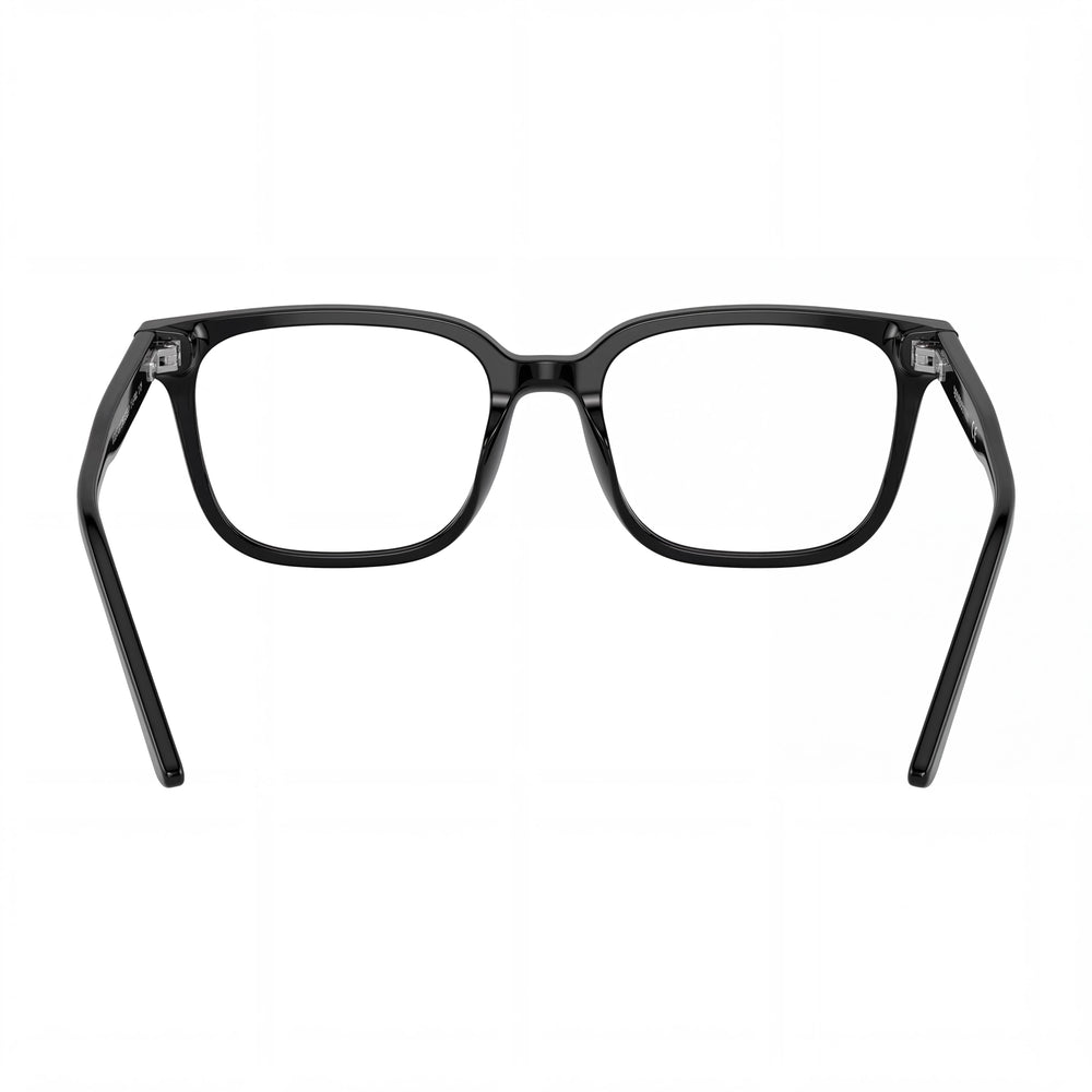 Montura para gafas Emporio Armani EA3258 para hombre, cuadradas, listas para graduar, de plástico negro brillante, 54 mm