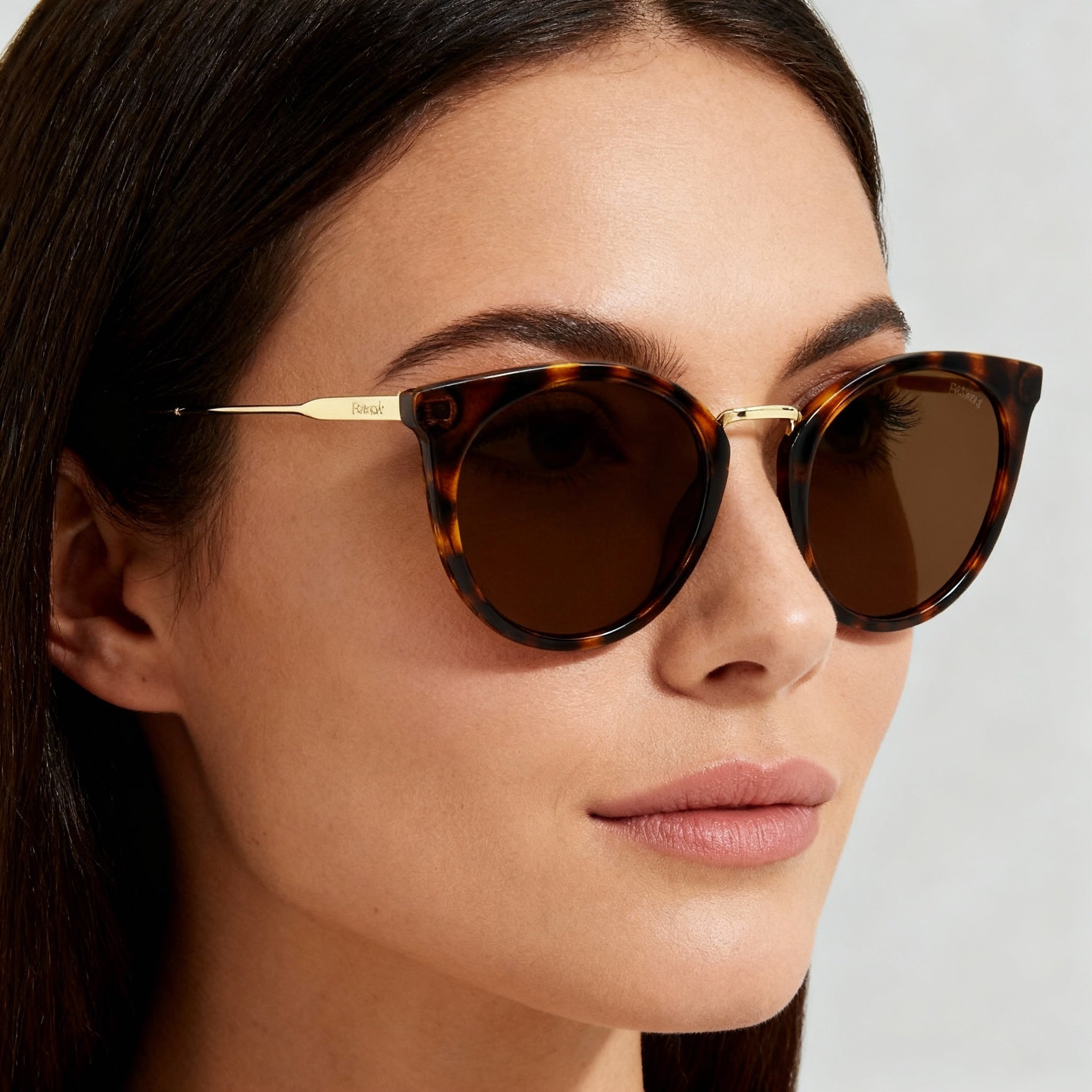 Polaroid Eyewear Contemporary Women's Cat Eye Polycarbonate Havana Frame Bronze Polarized Sunglasses 53-21-145, Photo 3