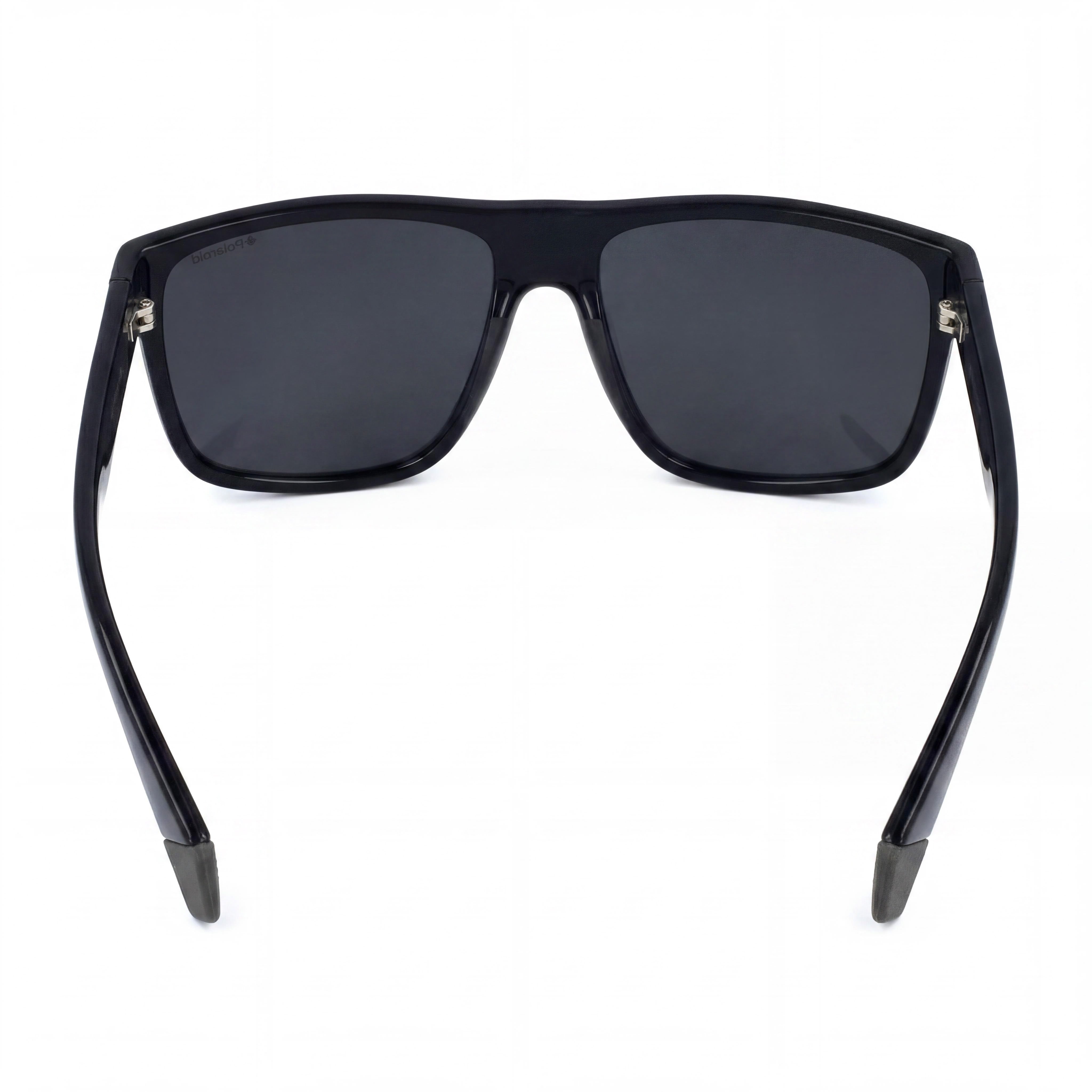Polaroid Pld 6076/S Unisex Square Sunglasses with Black Polycarbonate Frame and Polarized Grey UV Lenses 60mm, Photo 3