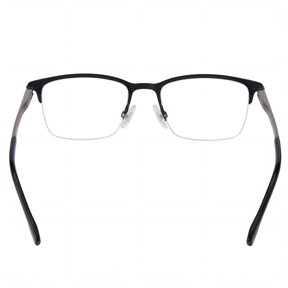 Hugo Boss Audio Systems 1187 RZZ Unisex Matte Dark Ruthenium Stainless Steel Non-Polarized Optical Eyeglasses 52mm