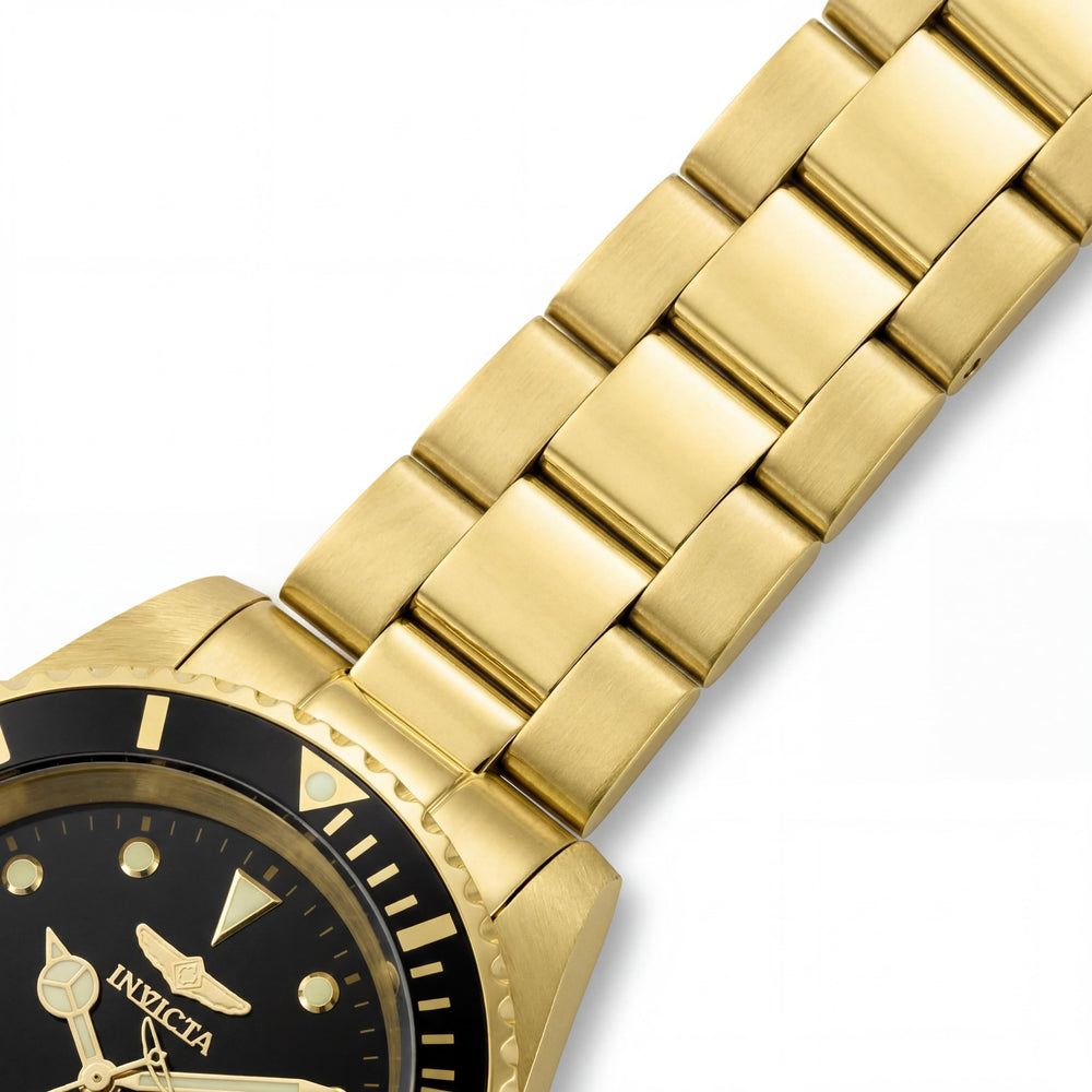 Invicta Men's Pro Diver 8929OBXL Automatic Gold Black Stainless Steel Bracelet Watch with Black Dial 43mm