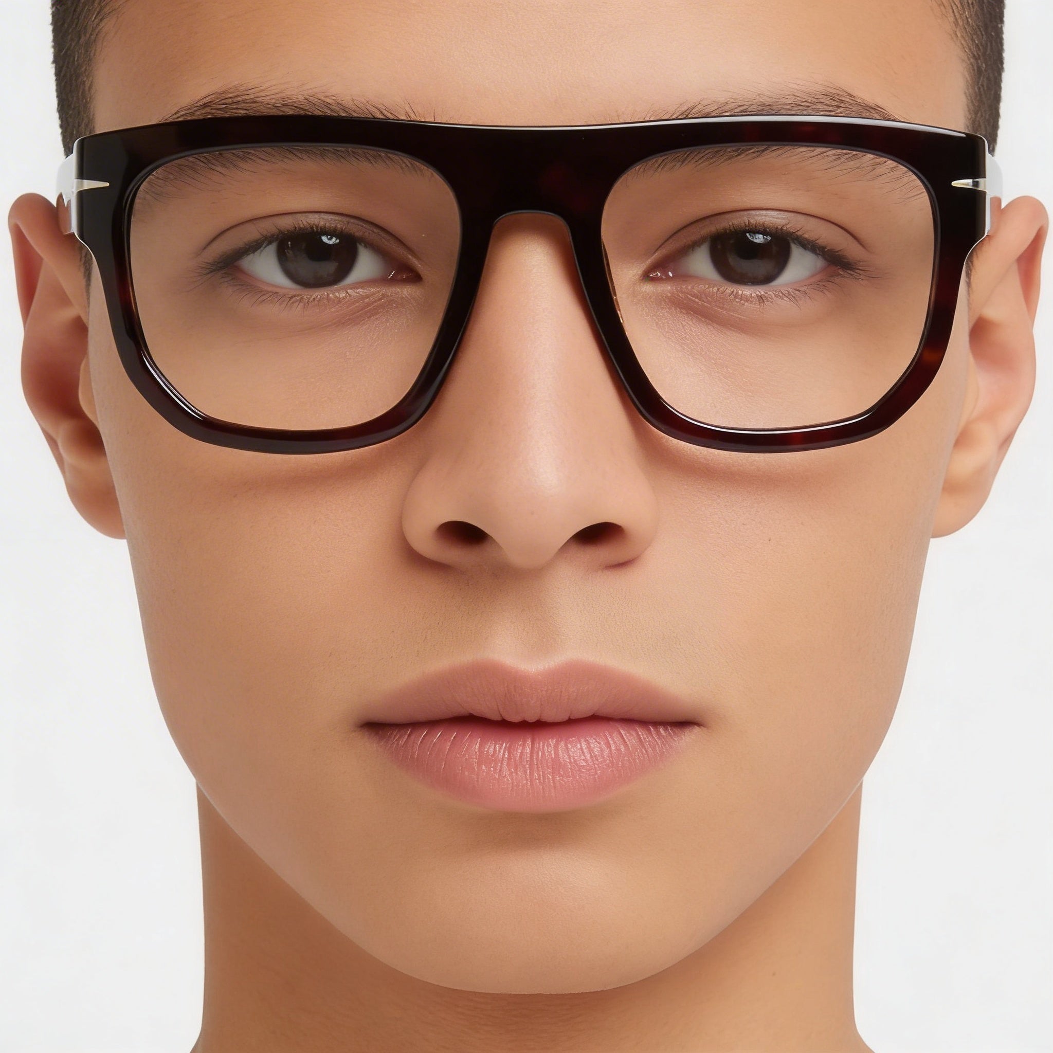 David Beckham Db 7052 Unisex Acetate Optical Frame in Havana with 53mm Lens Width, 20mm Bridge, 145mm Temple, Photo 4